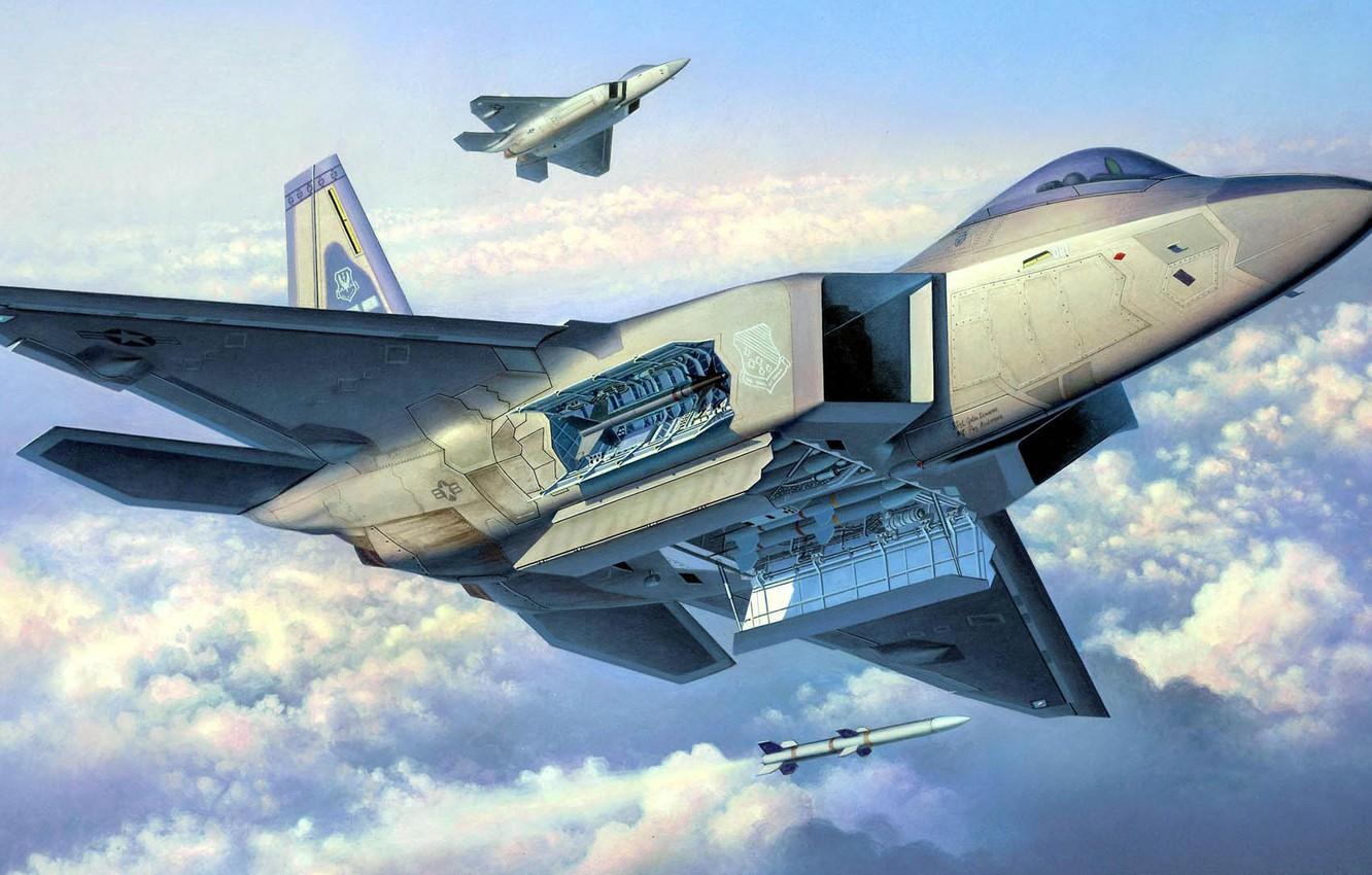 1332x850 Wallpaper F Raptor, Unobtrusive, UNITED STATES AIR FORCE, Lockheed Martin, Multi Purpose Fighter Of The Fifth Generation Image For Desktop, Section авиация