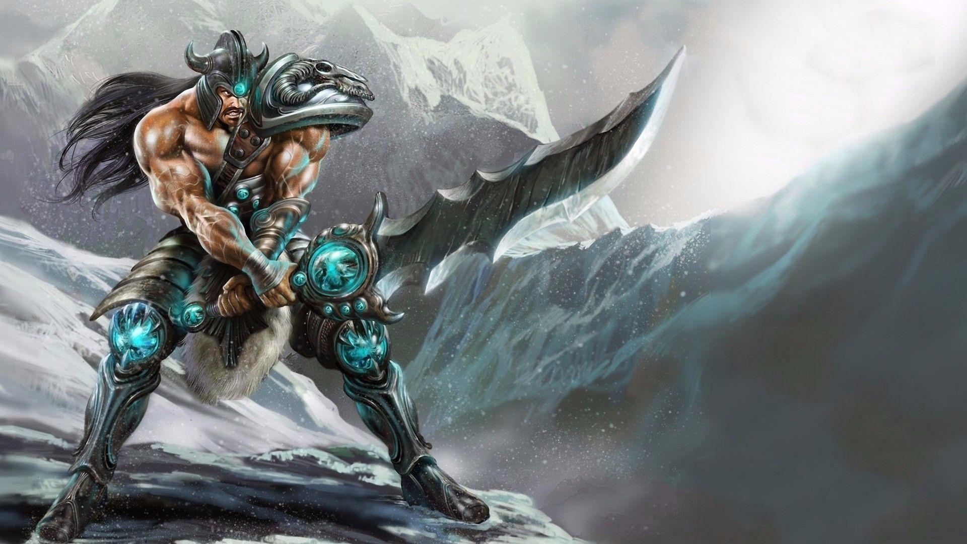 1920x1080 magic sword (of course). league of legends tryndamere mountain