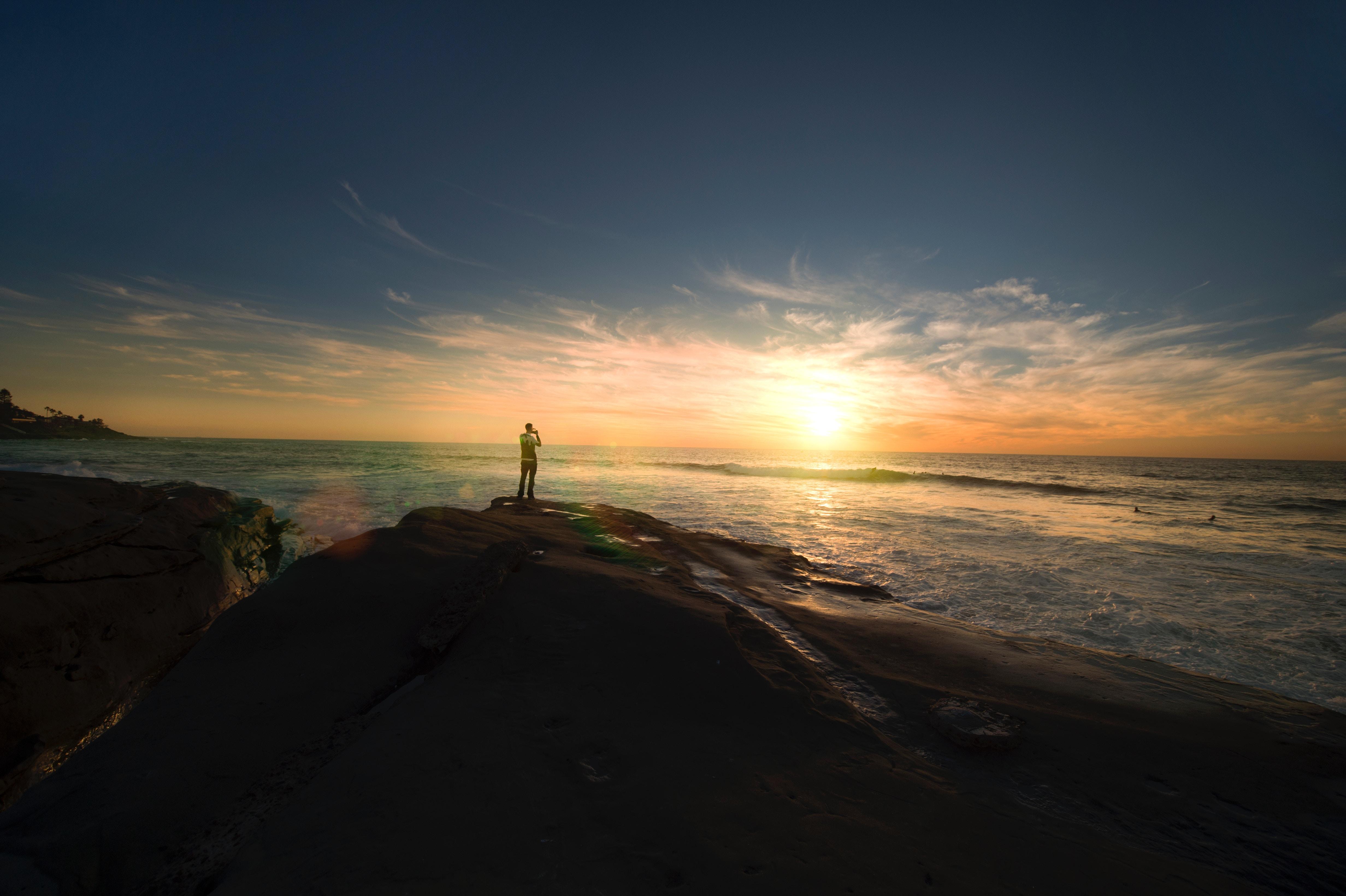 4928x3280 4k, sky, cliffs, HD wallpaper, sunset, San Diego, water, sunrise, sea, clouds, ocean Gallery HD Wallpaper