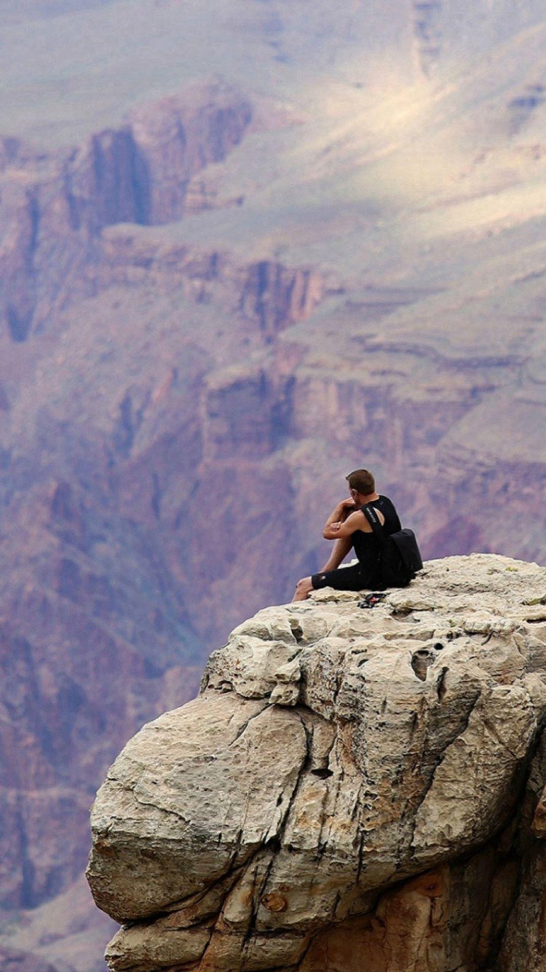 1080x1920 Colorado Grand Canyon Lonely Man Mountain Top IPhone 6 Wallpaper Download. IPhone Wallpaper, IPad Wallpaper One Stop Downlo. Grand Canyon, Canyon, Mountain Top