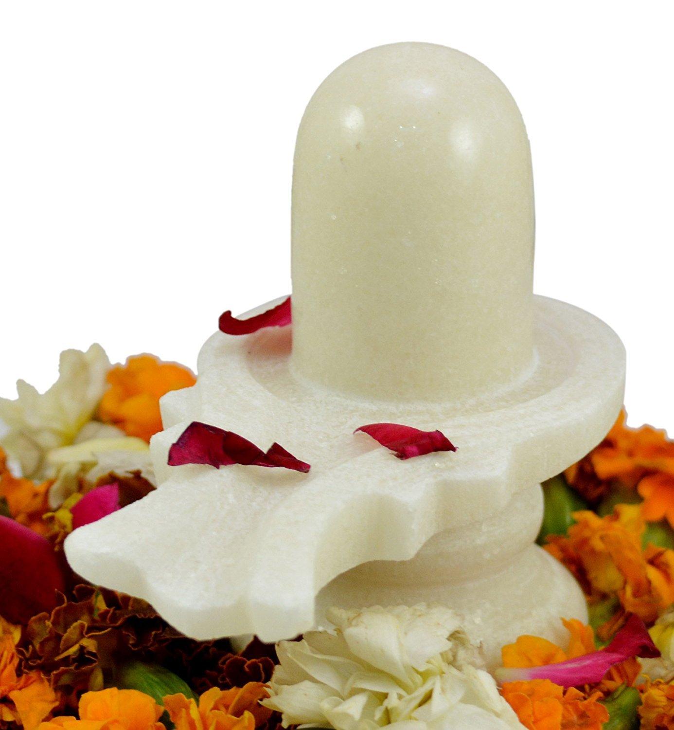 1386x1500 Buy Om Rudraksha Primium Quality White Marble Shiva Lingam Shivling Lord Shiva -5 Inches Approx Online At Low Prices In India