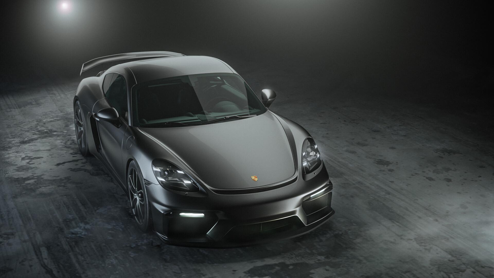 1920x1080 Porsche 718 Cayman GT4 using Blender Eevee engine