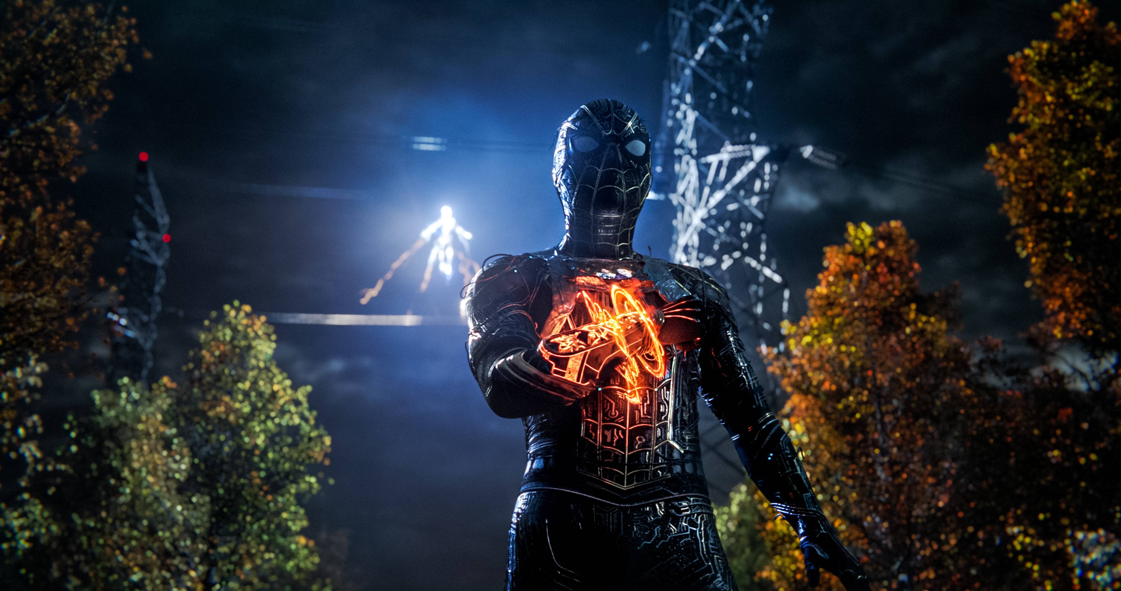 3840x2024 Spiderman Black Suit No Way Home Wallpaper, HD Movies 4K Wallpaper, Image, Photo and Background
