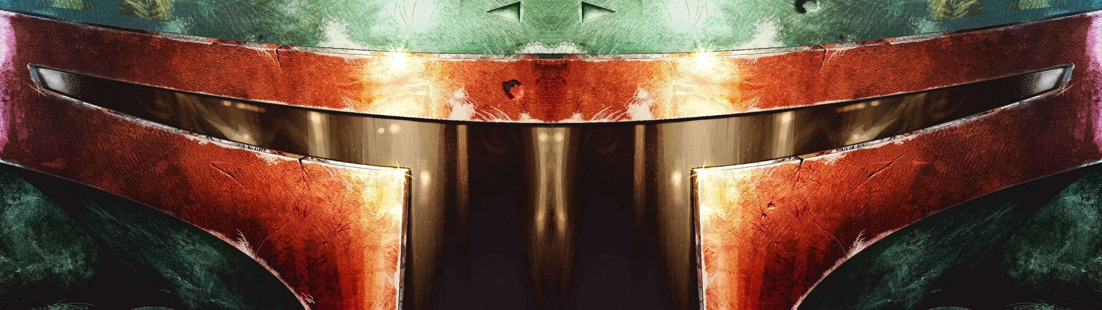 3840x1080 Wallpaper / indoors, dual monitors, nature, container, no people, red, helmet, alloy, steel, multiple display, food and drink, Boba Fett, metal, cylinder, household equipment free download