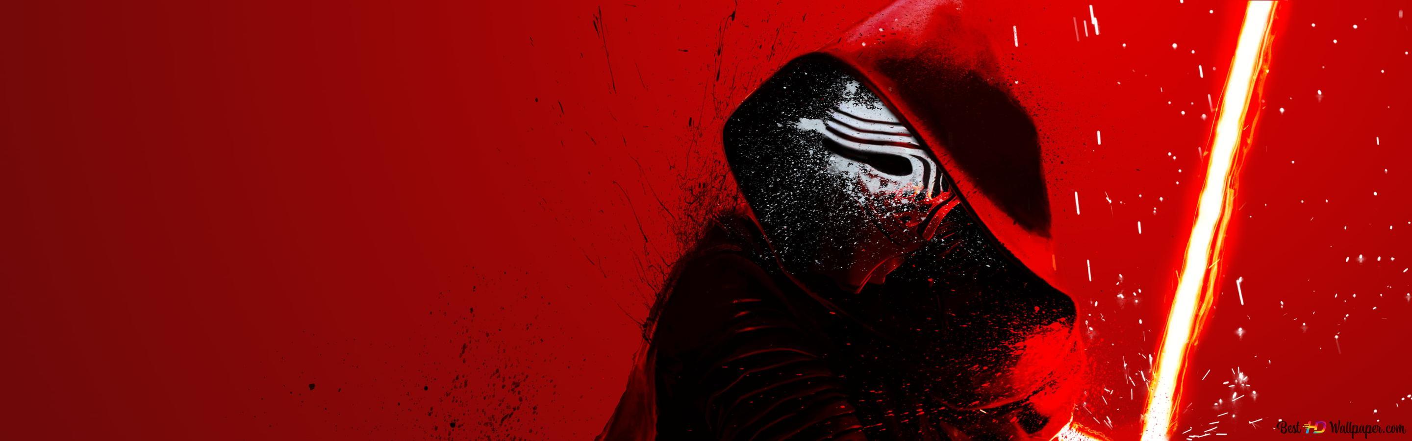 2880x900 Kylo Ren from Star Wars 2K wallpaper download