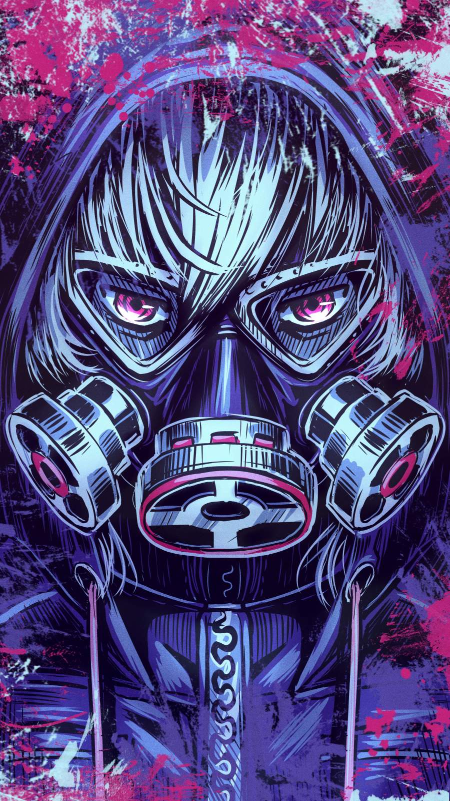 900x1600 Gas Mask Anime IPhone Wallpaper Wallpaper : iPhone Wallpaper