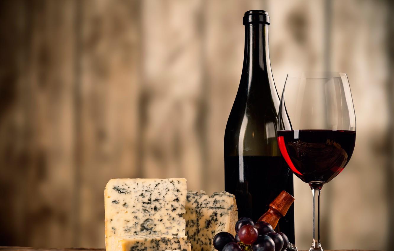 1332x850 Wallpaper background, wine, glass, bottle, cheese, grapes, corkscrew, bokeh image for desktop, section еда
