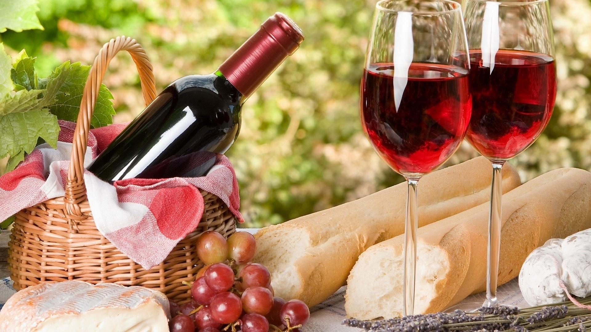1920x1080 1920x1080 Wine, cheese, picnic, France, grapes, bread, glasses