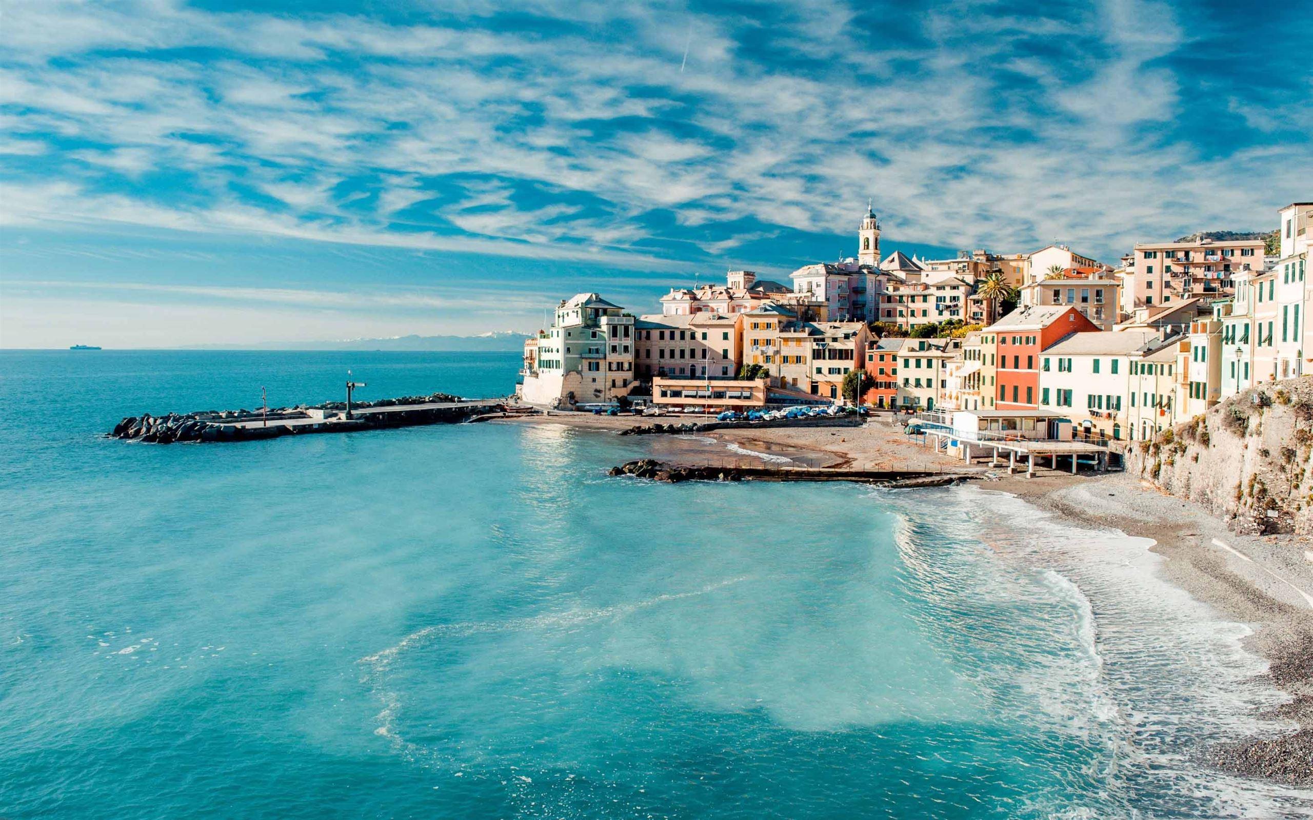 2560x1600 Coastal Town Mac Wallpaper Download