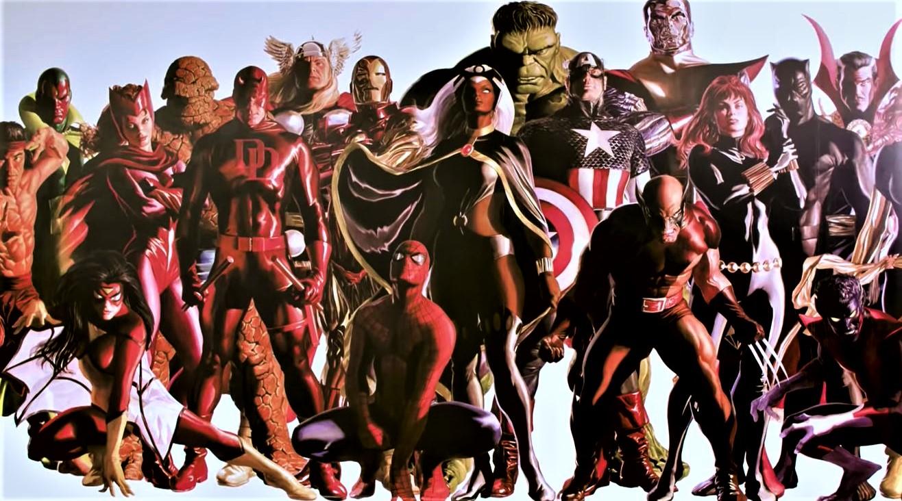 1316x732 New Life Sized Alex Ross Marvel Comics Superhero Mural Takes Center Stage In Lush, Giant Sized, Pull Out Poster Book