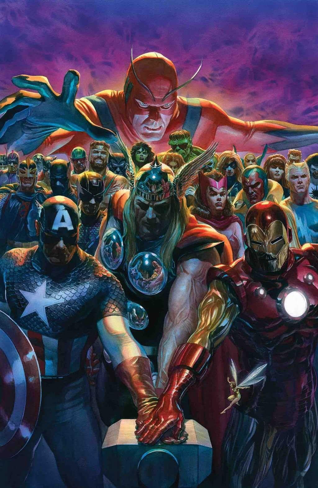 1024x1574 AVENGERS Variant Cover by Alex Ross. Avengers comics, Marvel superheroes, Marvel