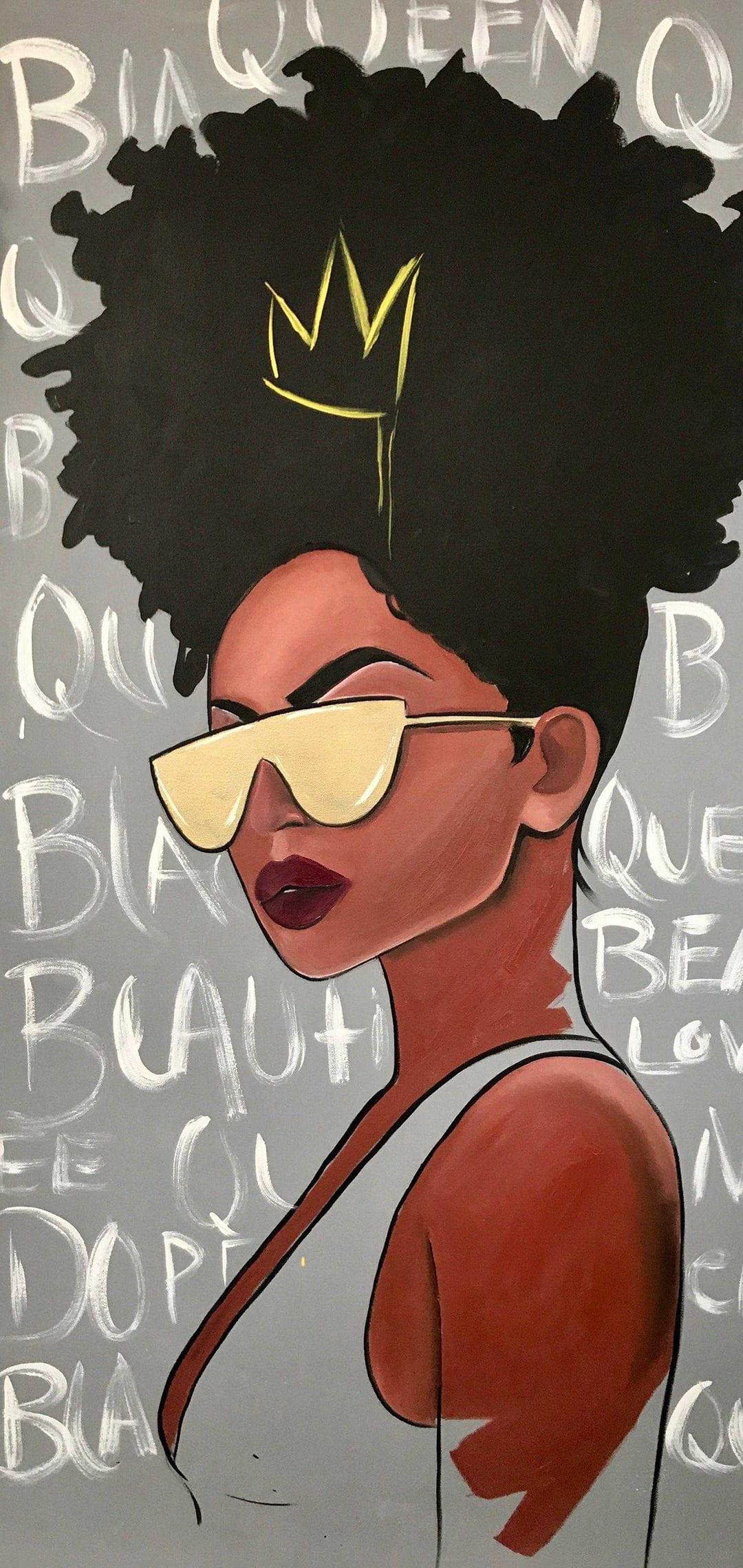 1080x2280 Black Girl Magic Wallpaper
