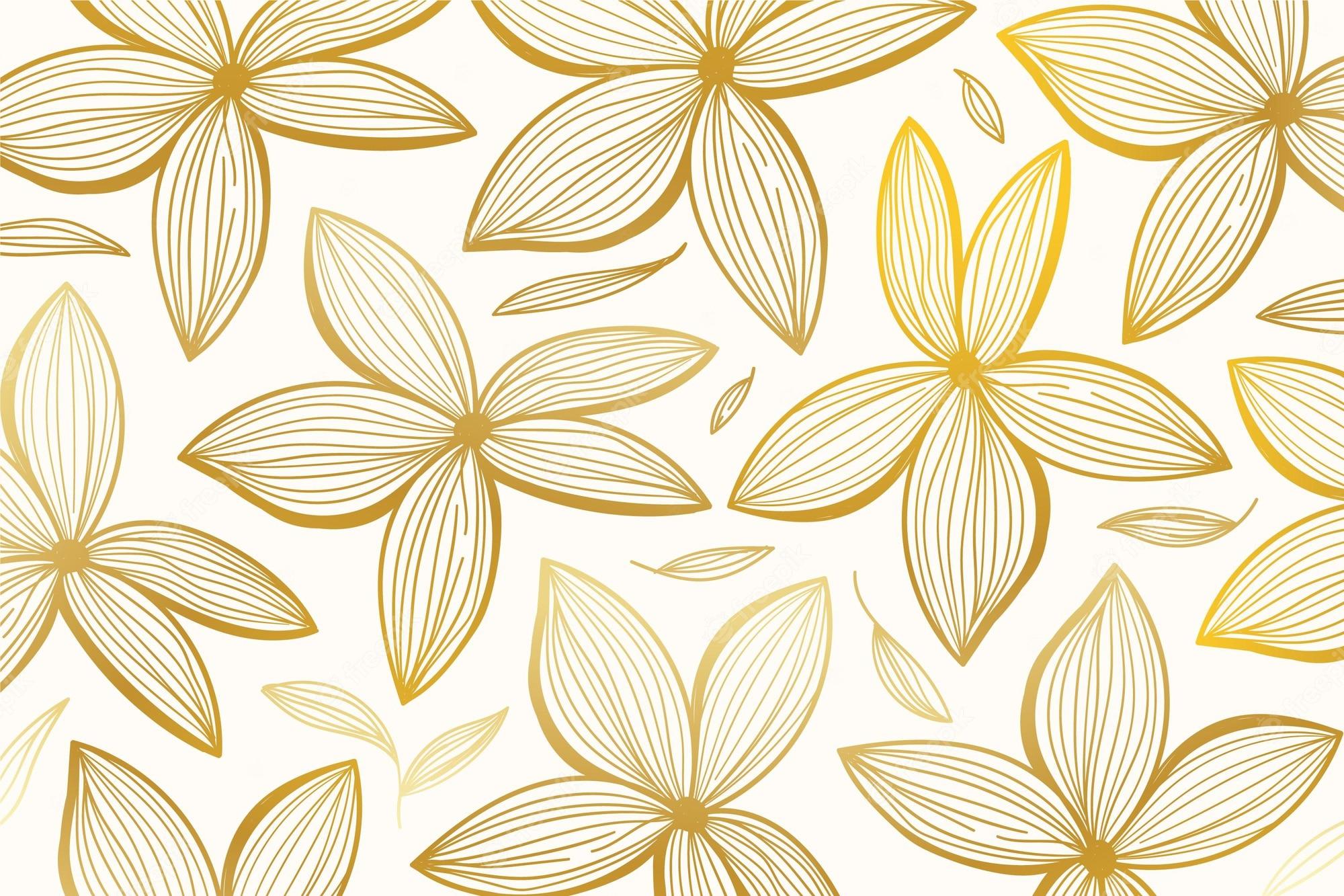 Golden Floral Wallpapers - Top Free Golden Floral Backgrounds ...