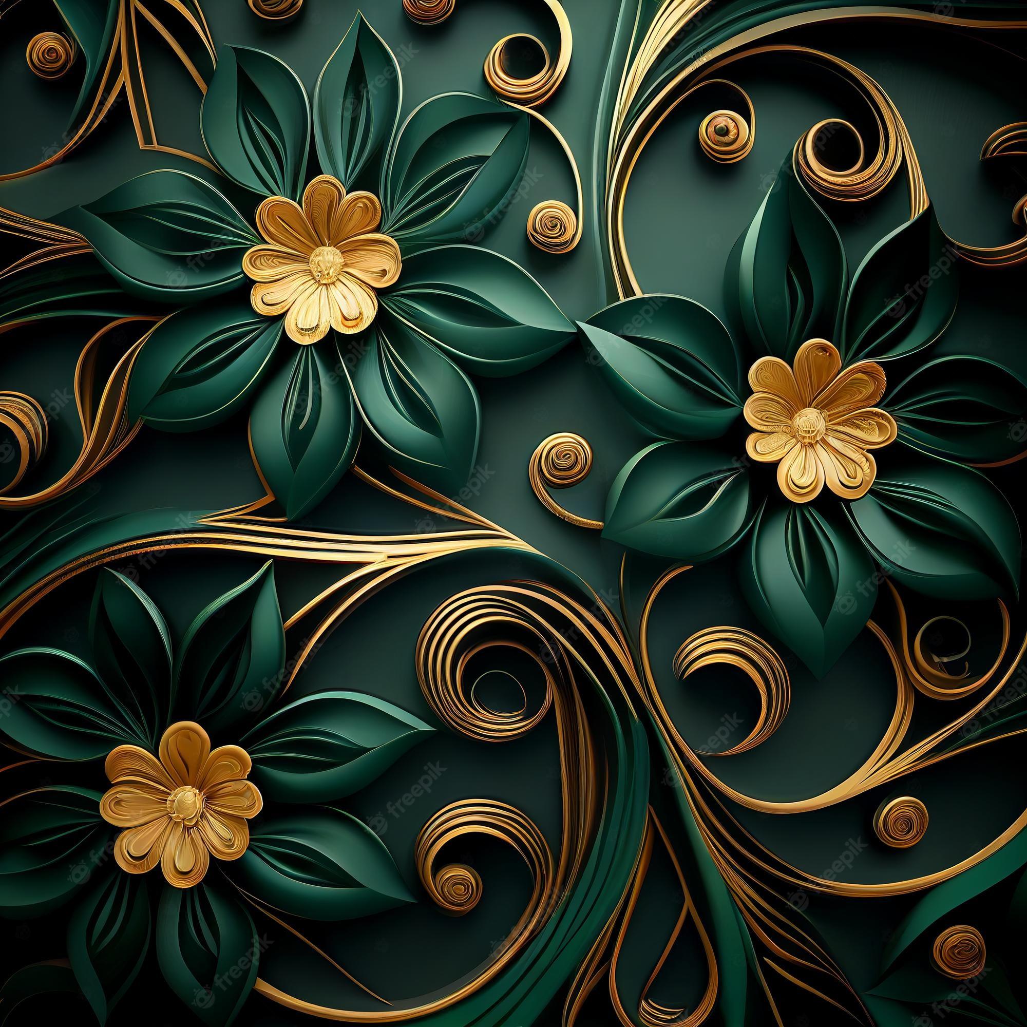 Golden Floral Wallpapers - Top Free Golden Floral Backgrounds
