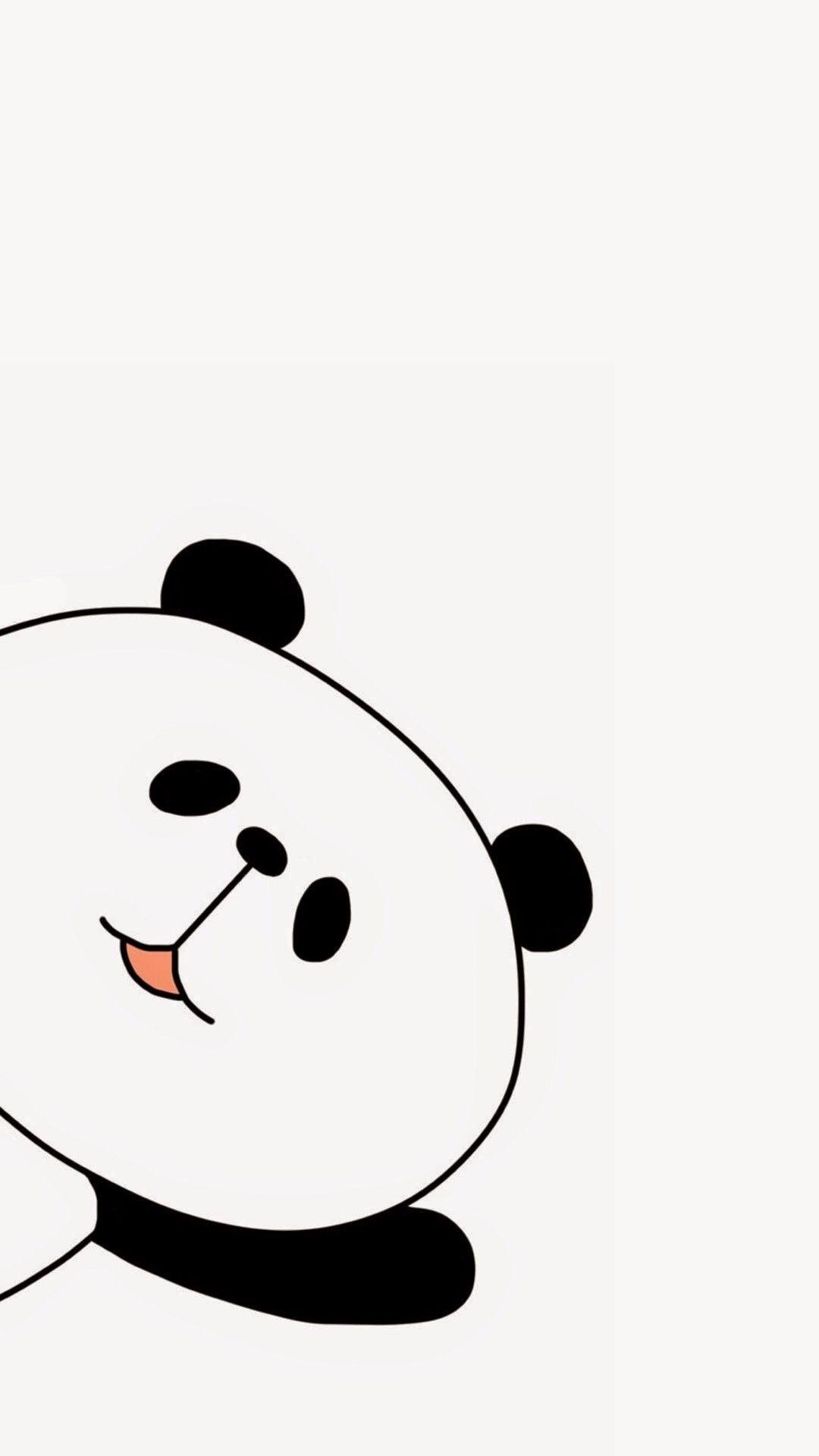 1080x1920 Black And White Panda Wallpaper