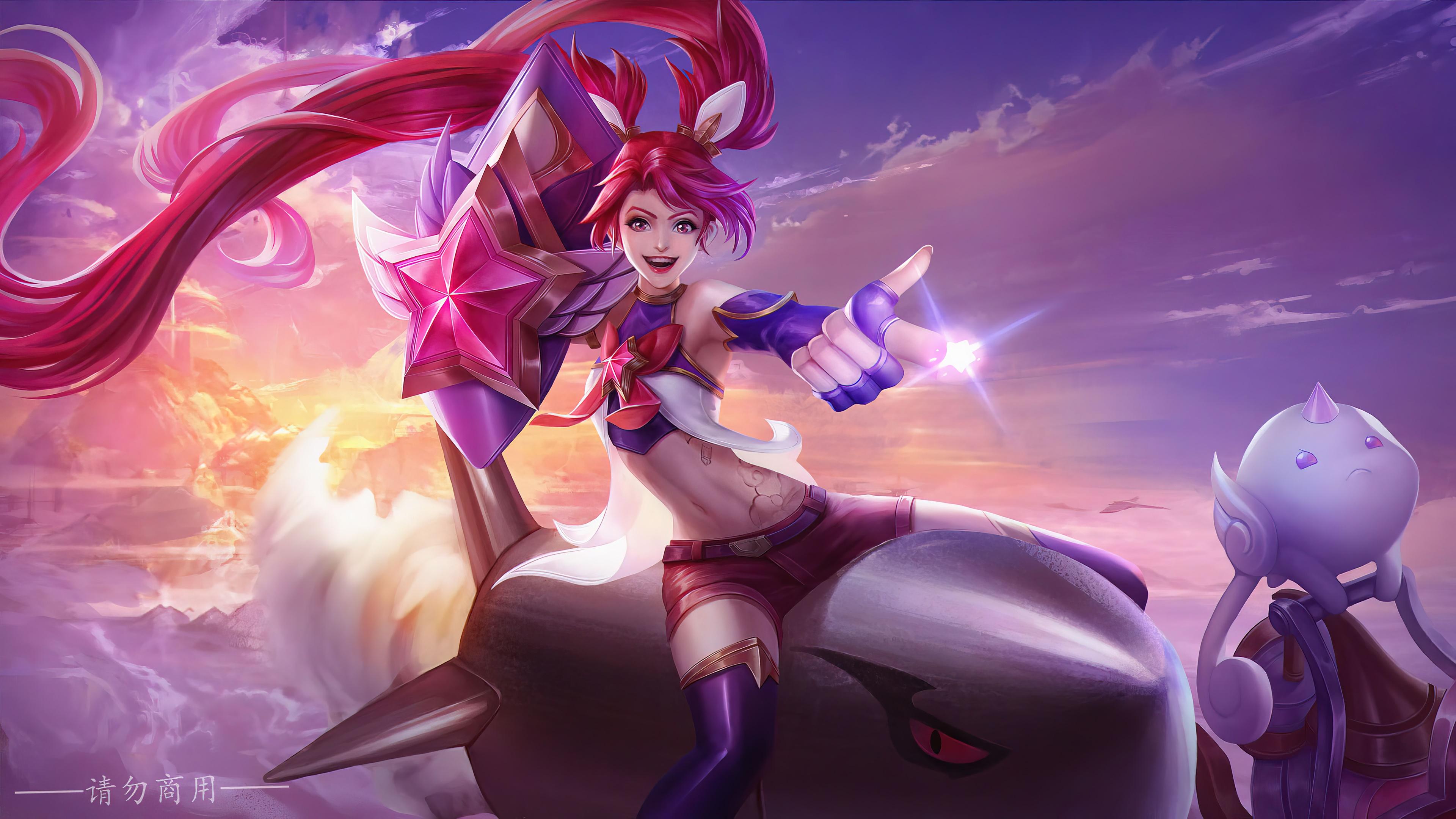 3840x2160 star guardian, jinx, lol, league of legends, game, art, 4k Gallery HD Wallpaper