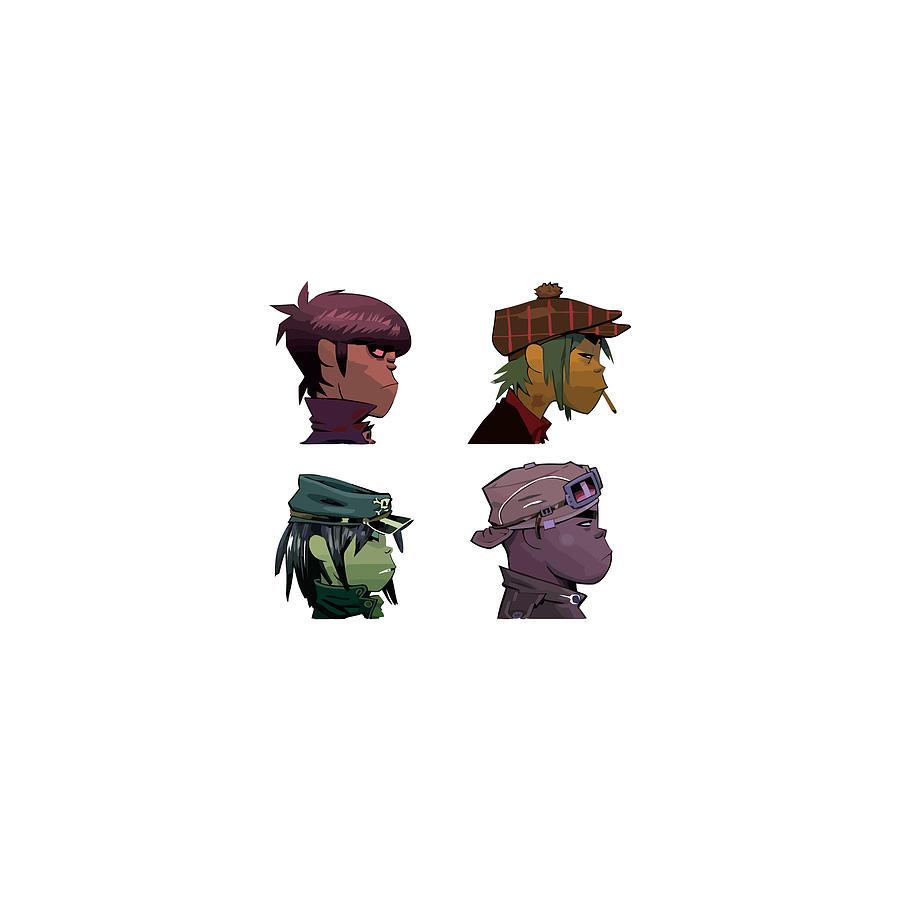 900x900 Gorillaz Demon Days Digital Art by Roberts Louis M