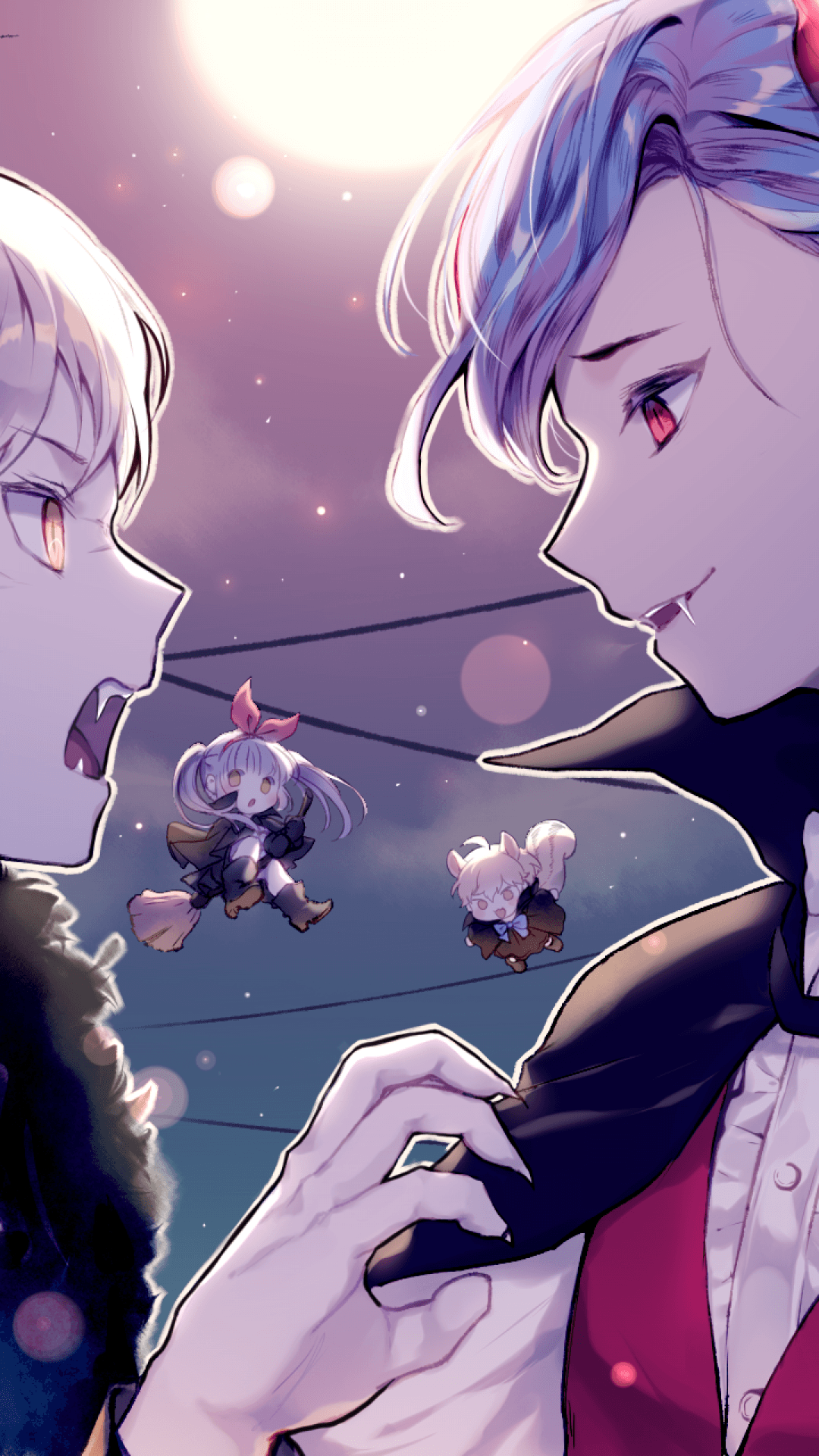 1080x1920 Download 1080x1920 Anime Boys, Vampire, Teeth, Animal Ears, Cape