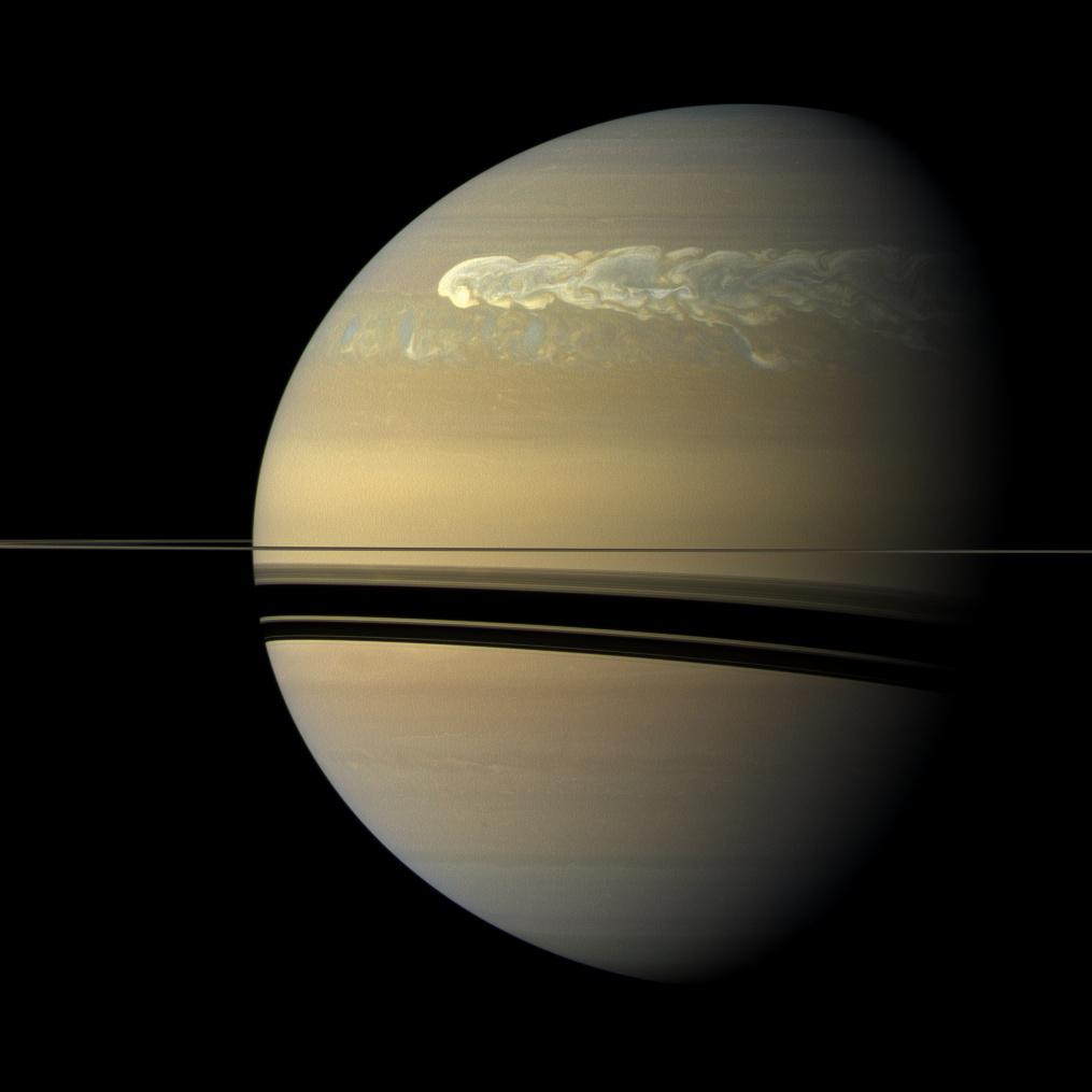 1015x1015 NASA's Cassini satellite image massive storm encircling Saturn