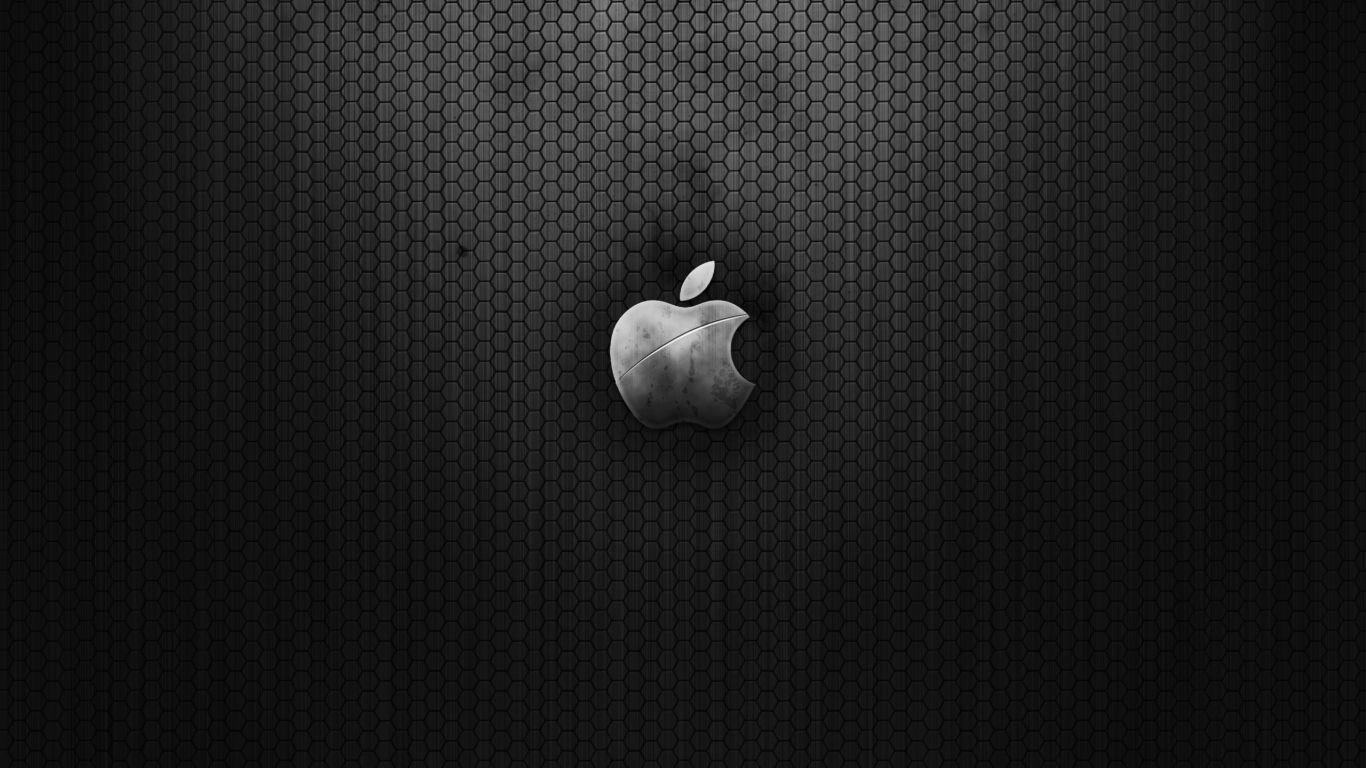 1366x768 Dark Metal Apple wallpaper in 1366x768 resolution