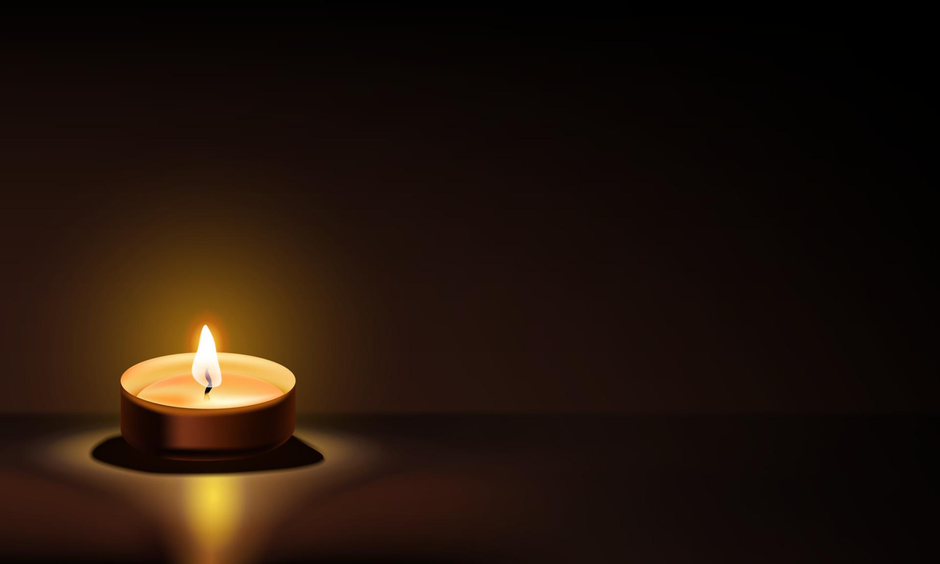 1920x1152 Burning candles on dark background vector illustration for poster, wallpaper