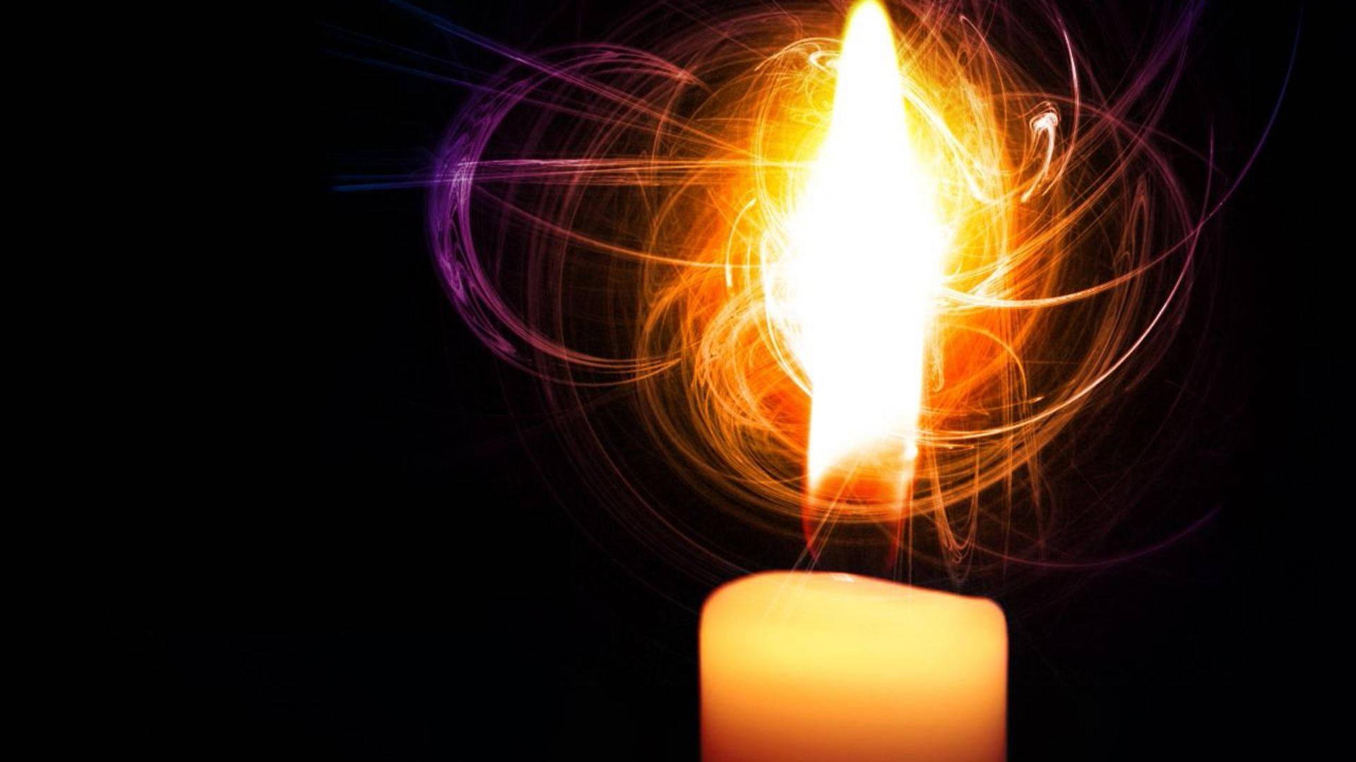 1920x1080 Download Candle With Blazing Fire Wallpaper