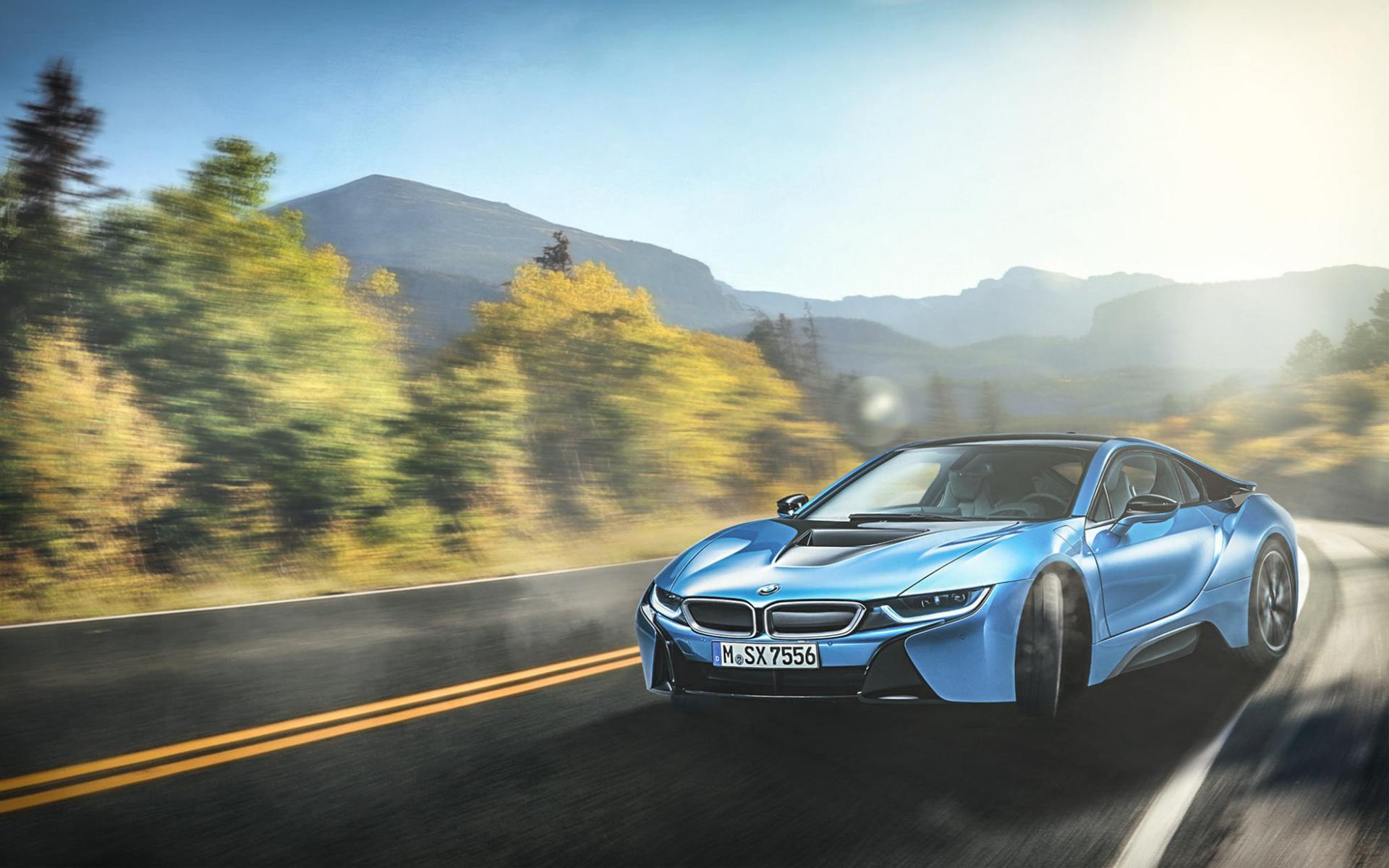 1920x1200 BMW I8 Blue Wallpaper