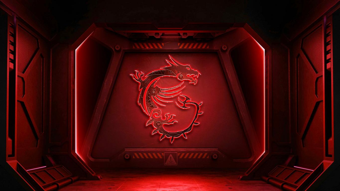1366x768 MSI Dragon Digital Art Wallpaper Background