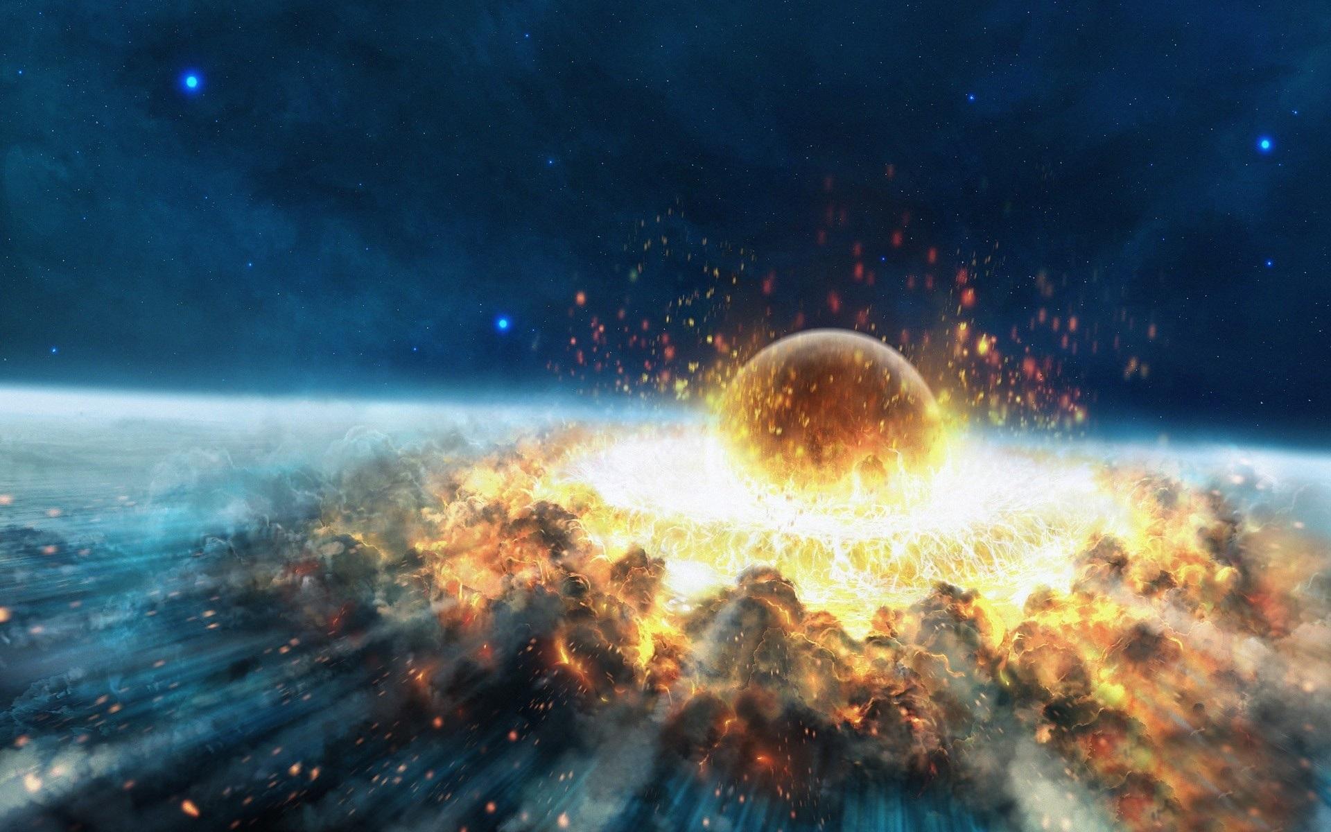 1920x1200 Wallpaper Asteroid impact explosion 1920x1200 Picture, Image