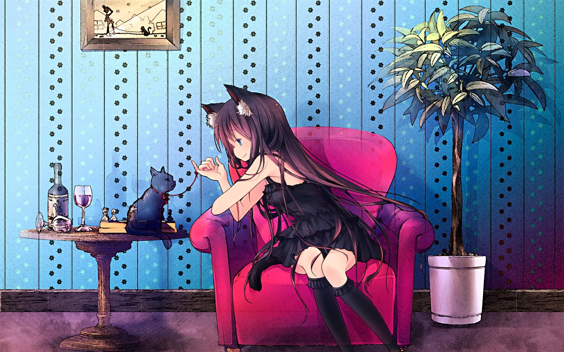 1920x1200 Cat Girl HD Wallpaper and Background