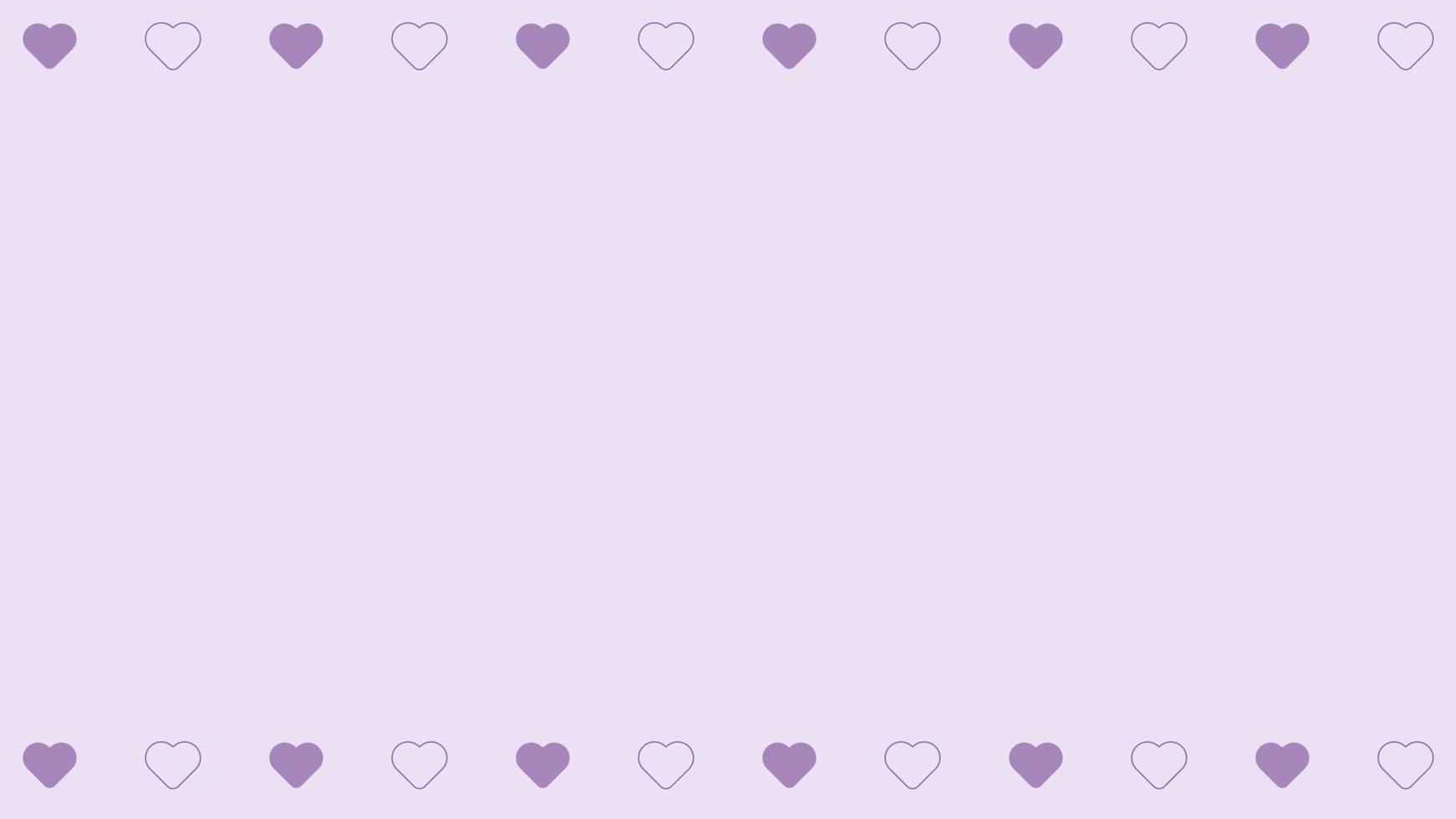 1742x980 cute purple heart shape on pastel purple wallpaper illustration, perfect for banner, backdrop, postcard, wallpaper, and background
