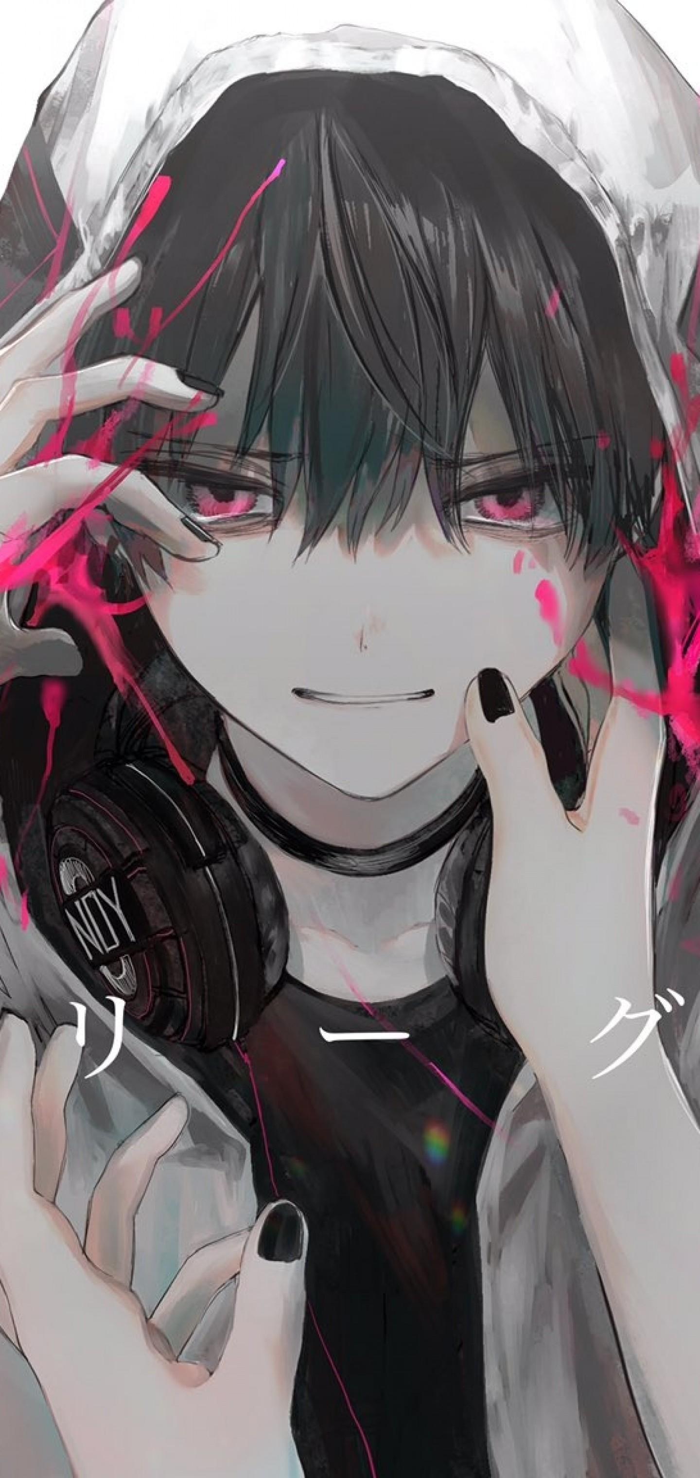 1440x3040 Hoodie Anime Male Wallpaper