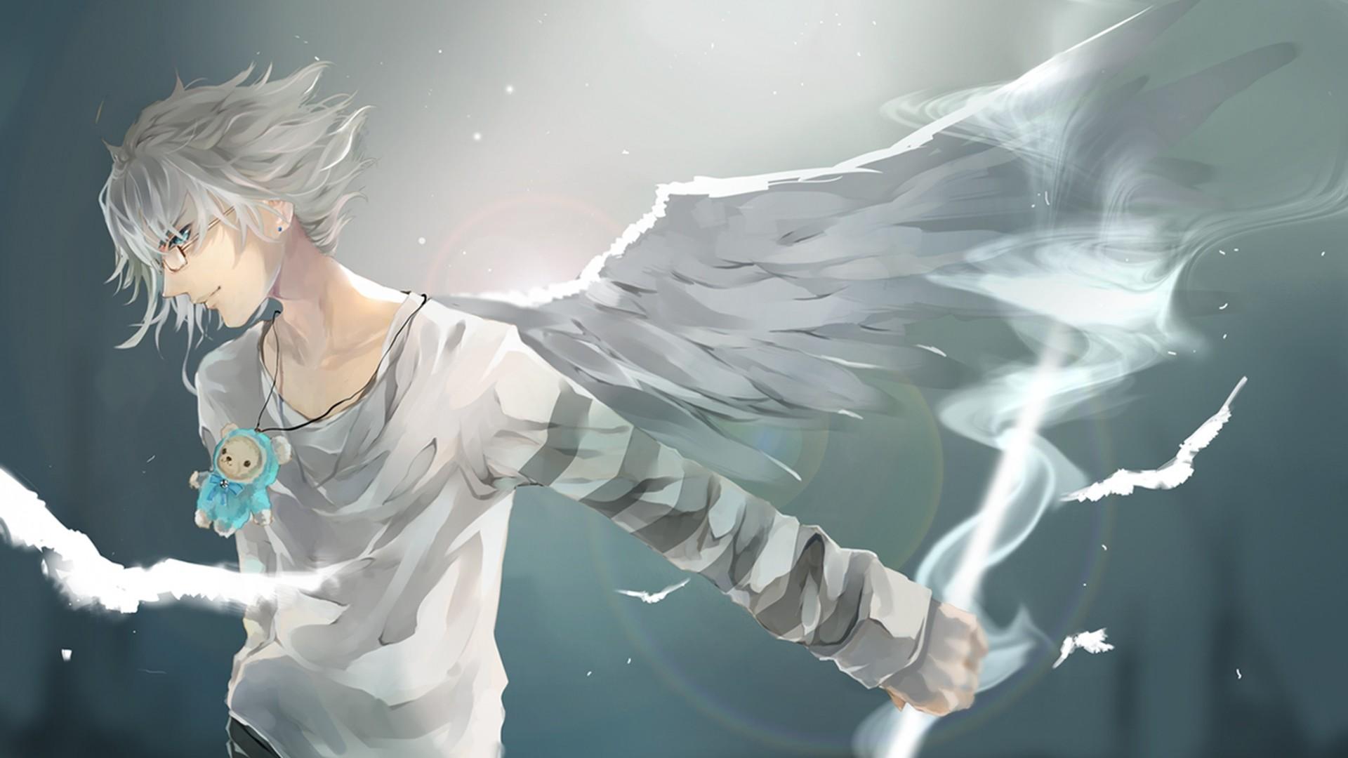 1920x1080 Download Wallpaper Anime, Boy, Wings, Art Full HD 1080p HD Background