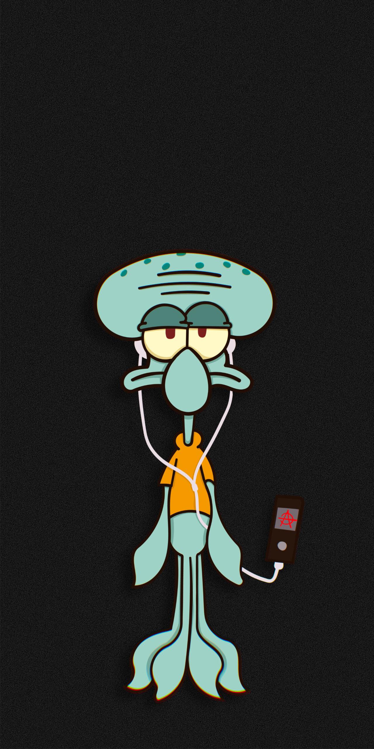 1280x2560 Squidward Wallpaper