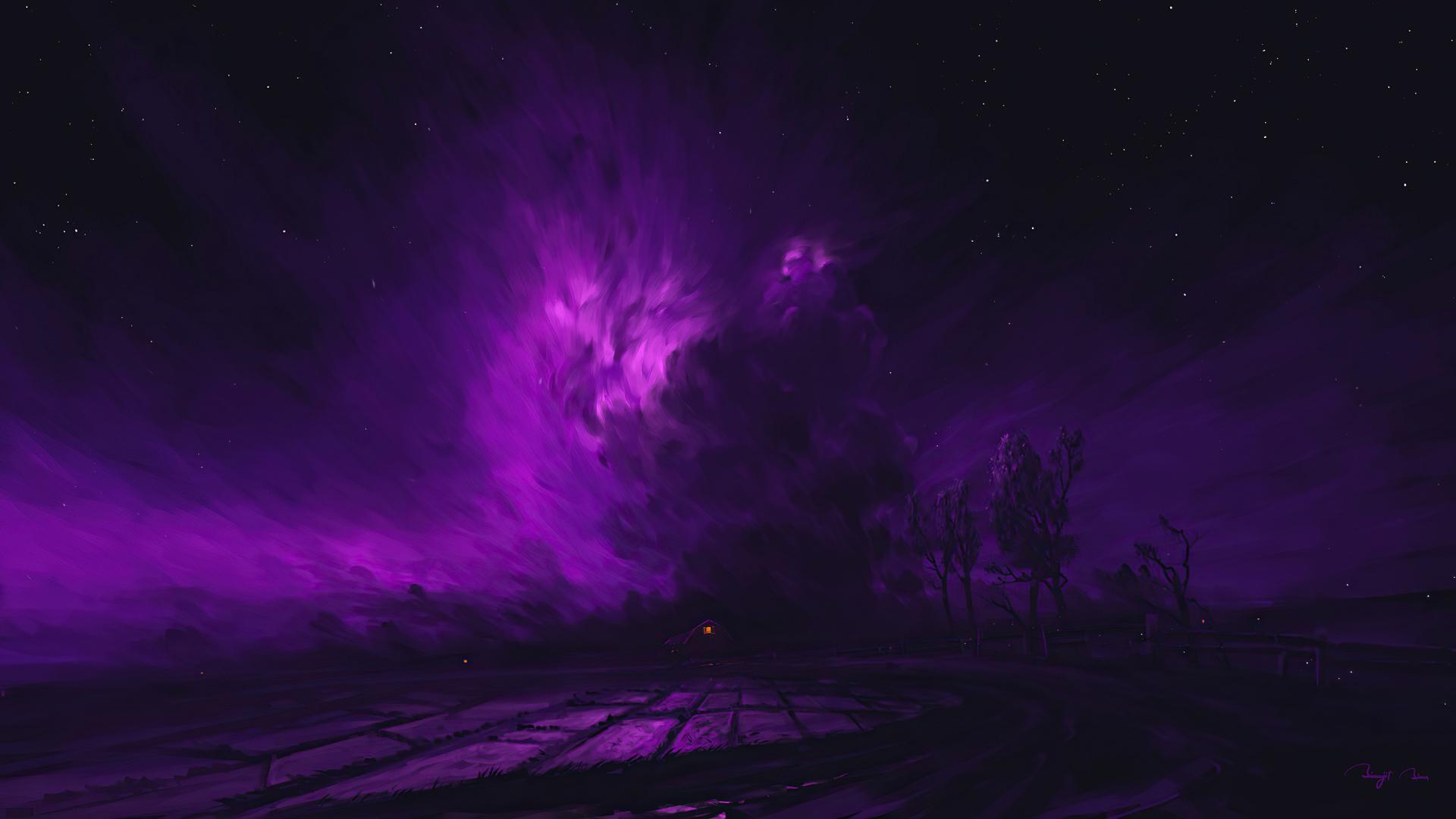 1920x1080 Glowing Purple Cloud 4k Laptop Full HD 1080P HD 4k Wallpaper, Image, Background, Photo and Picture