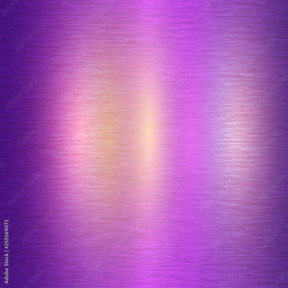 1000x1000 Vector foil purple metallic texture with shiny scratched surface, polished imitation background. Brushed steel glowing coating. Holographic theme design illustration for prints, posters, ads, banners. Stock Vector