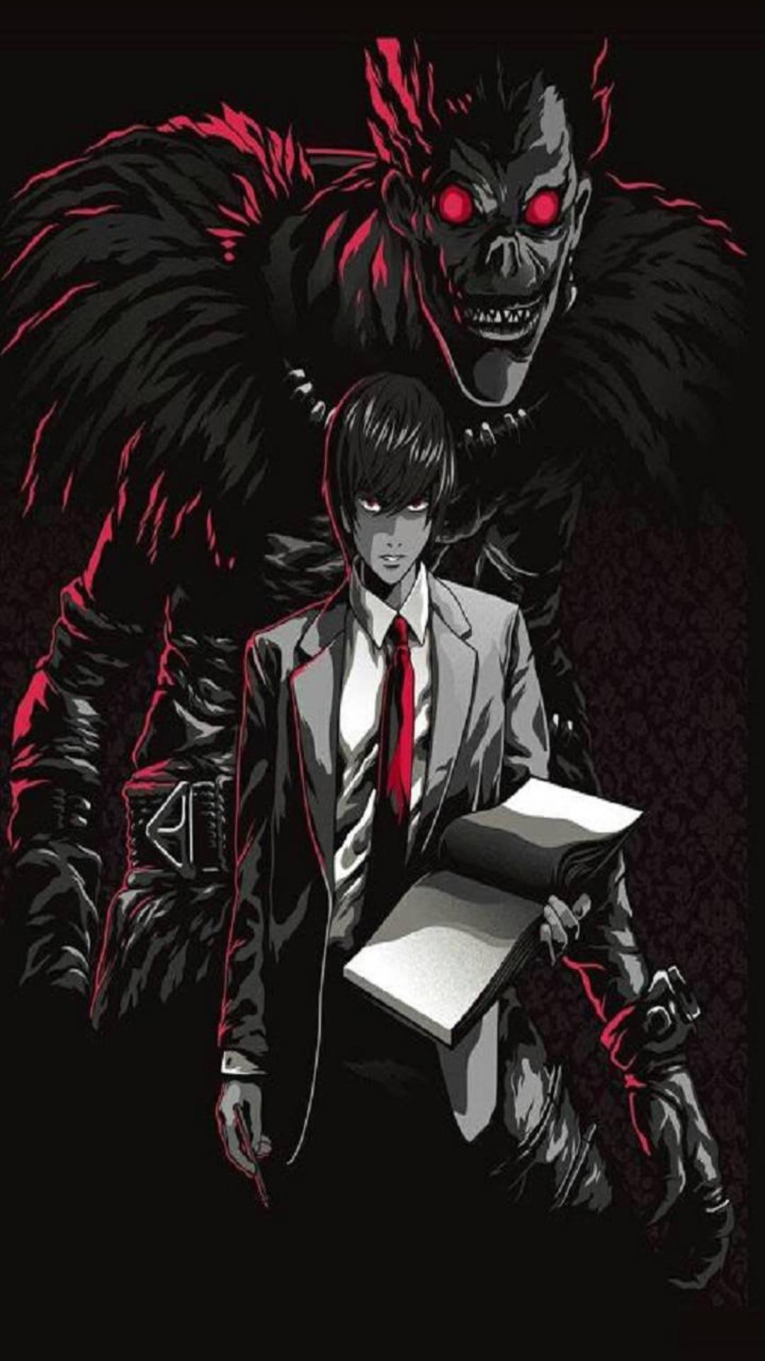 1080x1920 Download Light and Ryuk Unholy Alliance from Death Note on iPhone Wallpaper