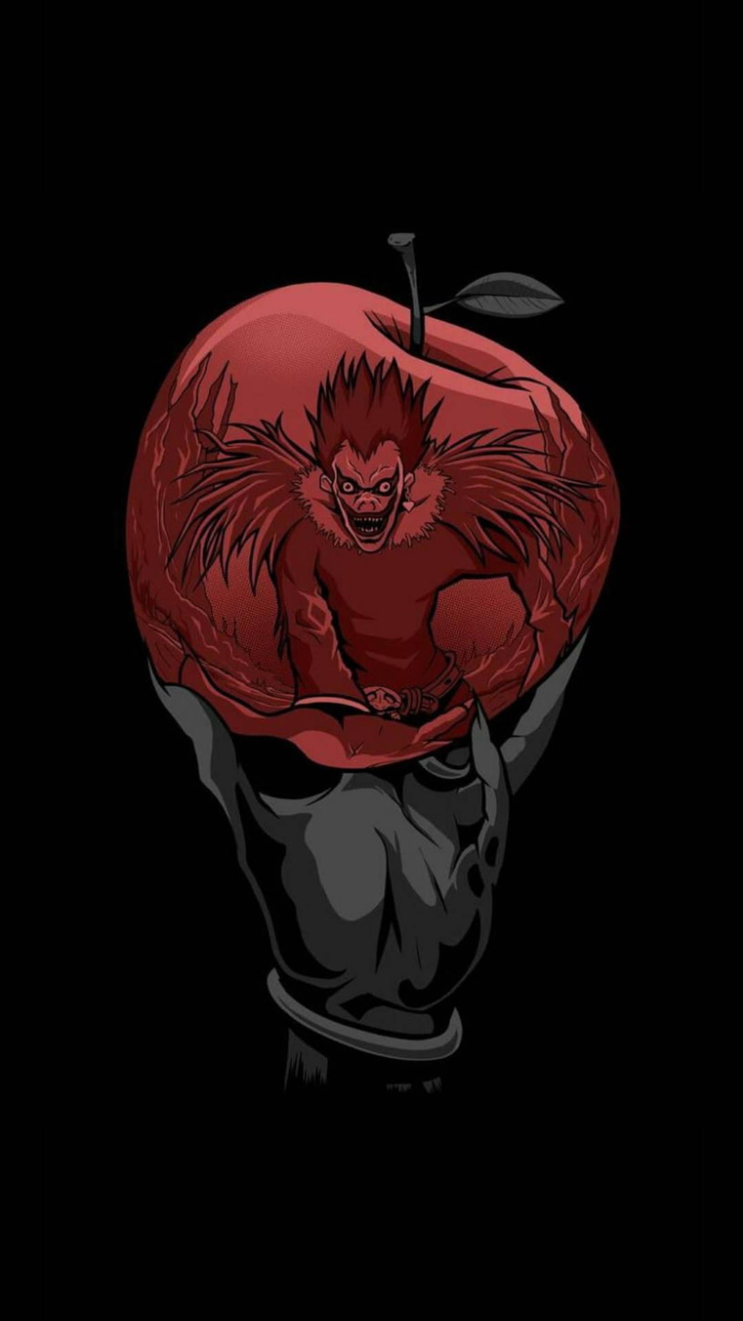 1080x1920 Download Apple Reflecting Ryuk From Death Note Phone Wallpaper
