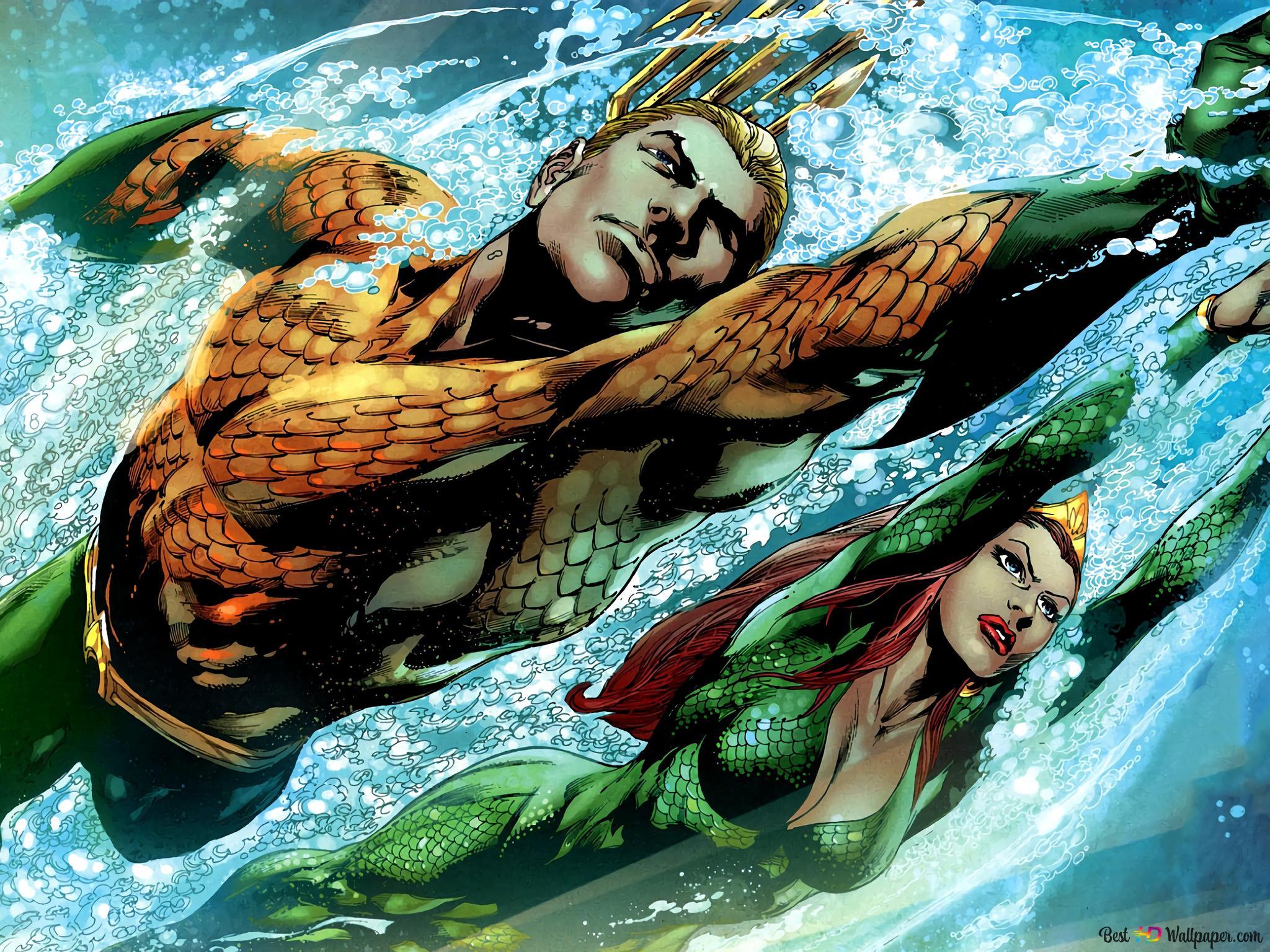 2048x1536 Aquaman & Mera 4K wallpaper download