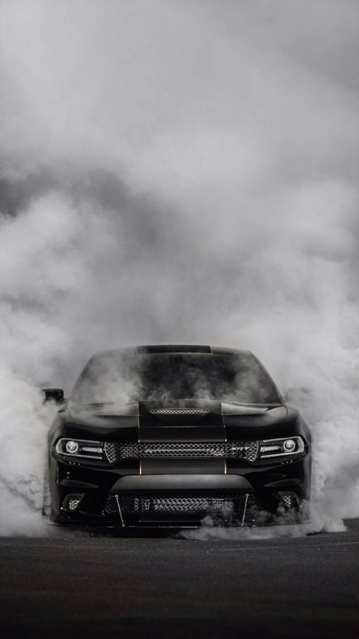 720x1280 Black Dodge Charger Wallpaper