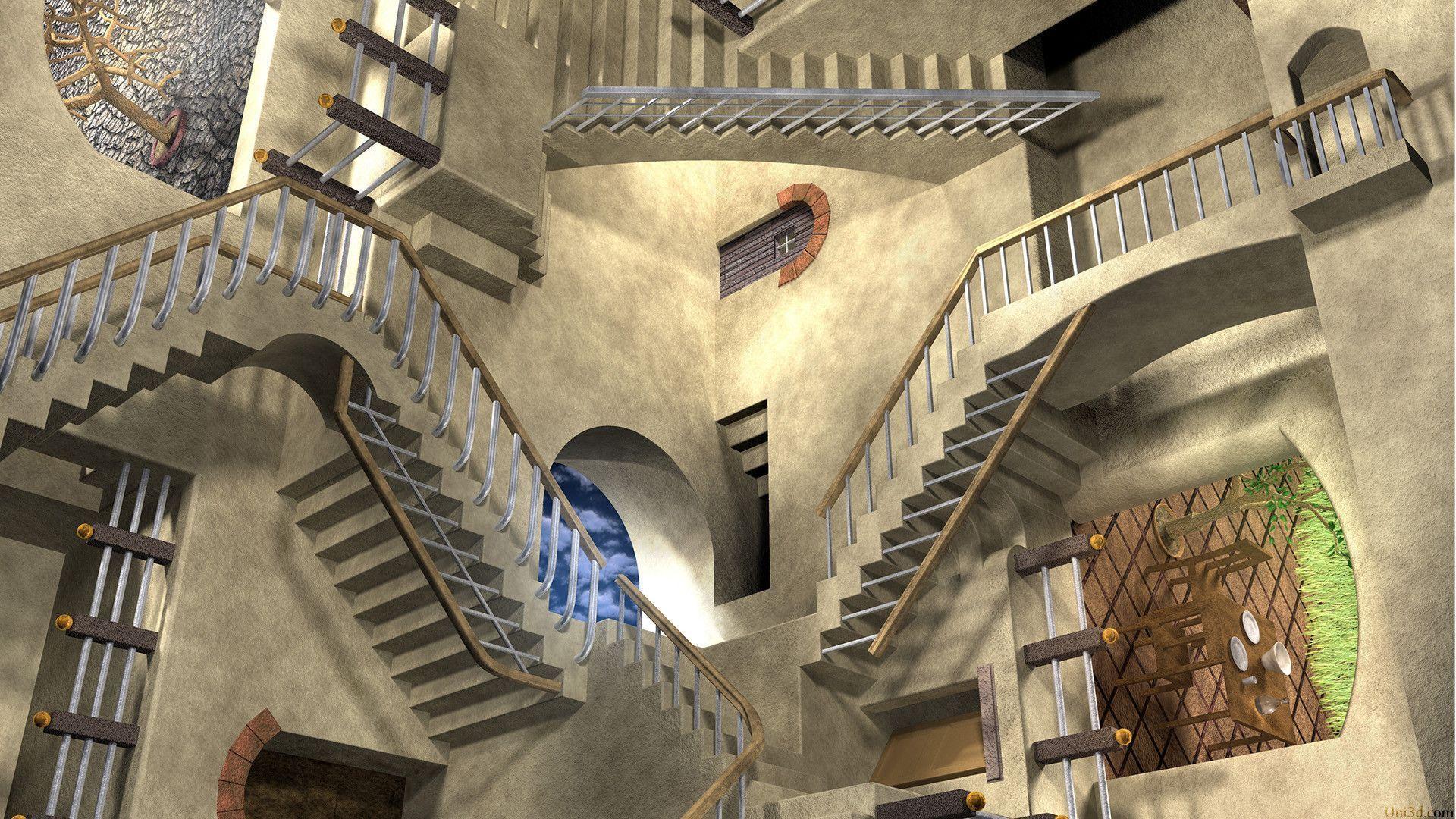 1920x1080 Escher Wallpaper