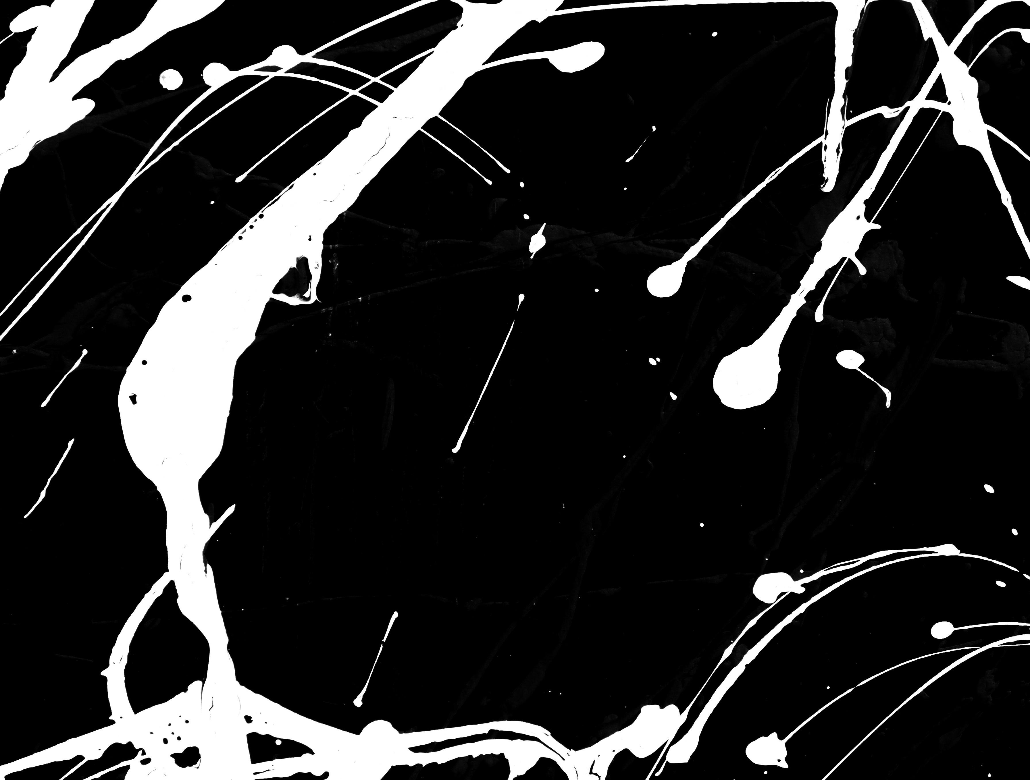 3585x2716 Free photo: B&W Paint Splatter, Paintings, Ink