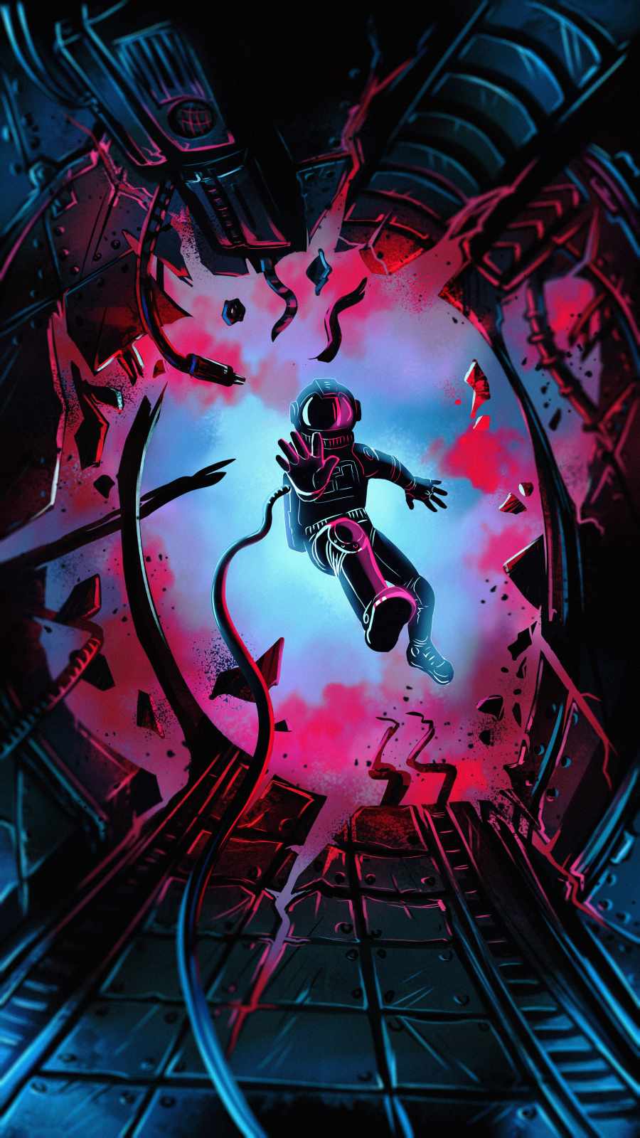 900x1600 Lost Astronaut In Space Wallpaper : iPhone Wallpaper