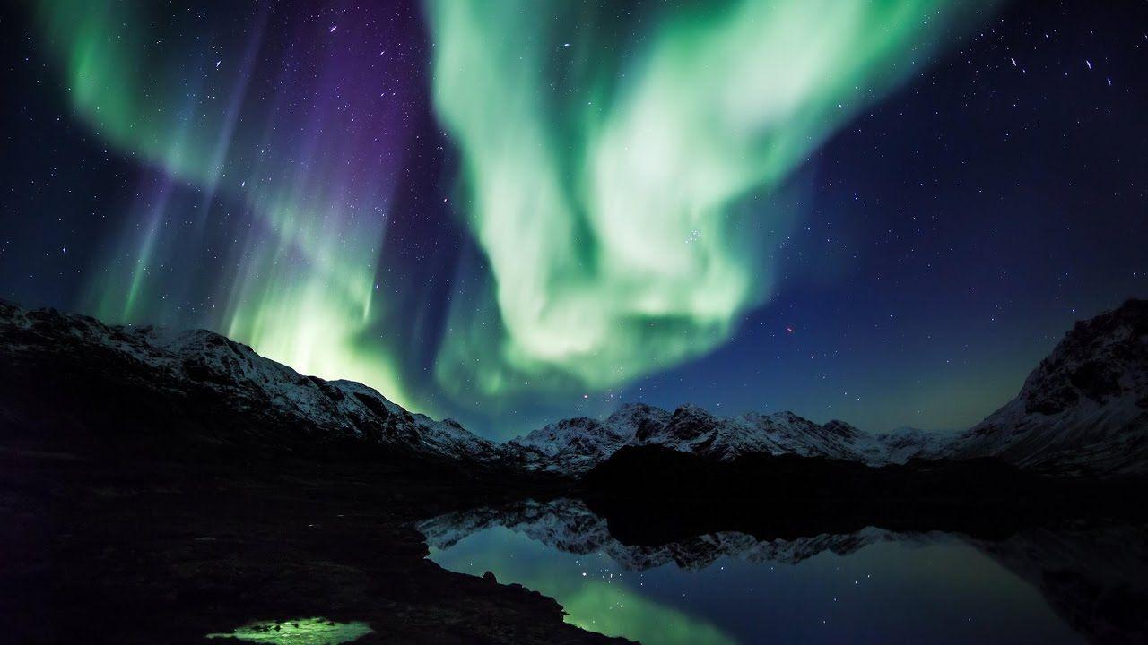 1280x720 Aurora Borealis In 4K UHD: Northern Lights Relaxation Alaska Real Time Video 2 HOURS