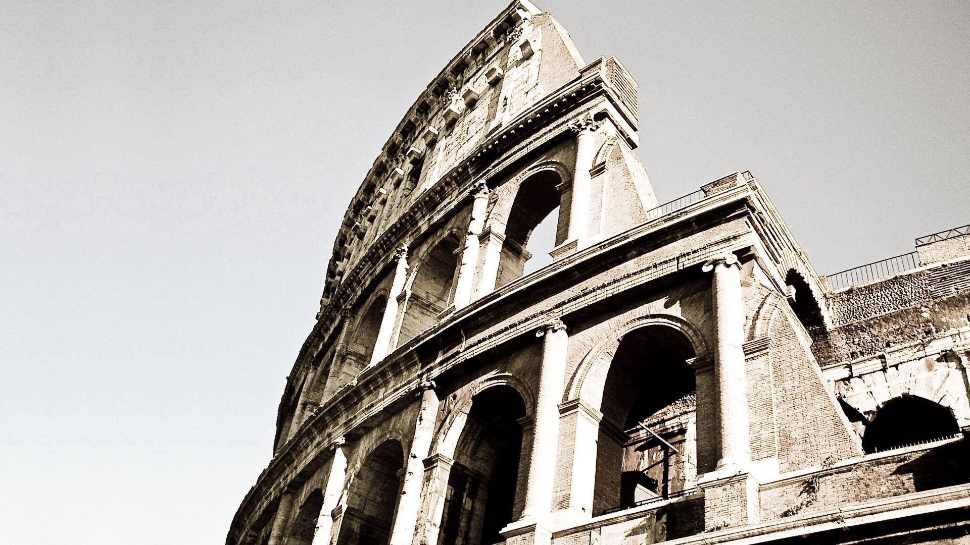 1920x1080 Download wallpaper 1920x1080 colosseum, rome, italy, black white, old full hd, hdtv, fhd, 1080p HD background
