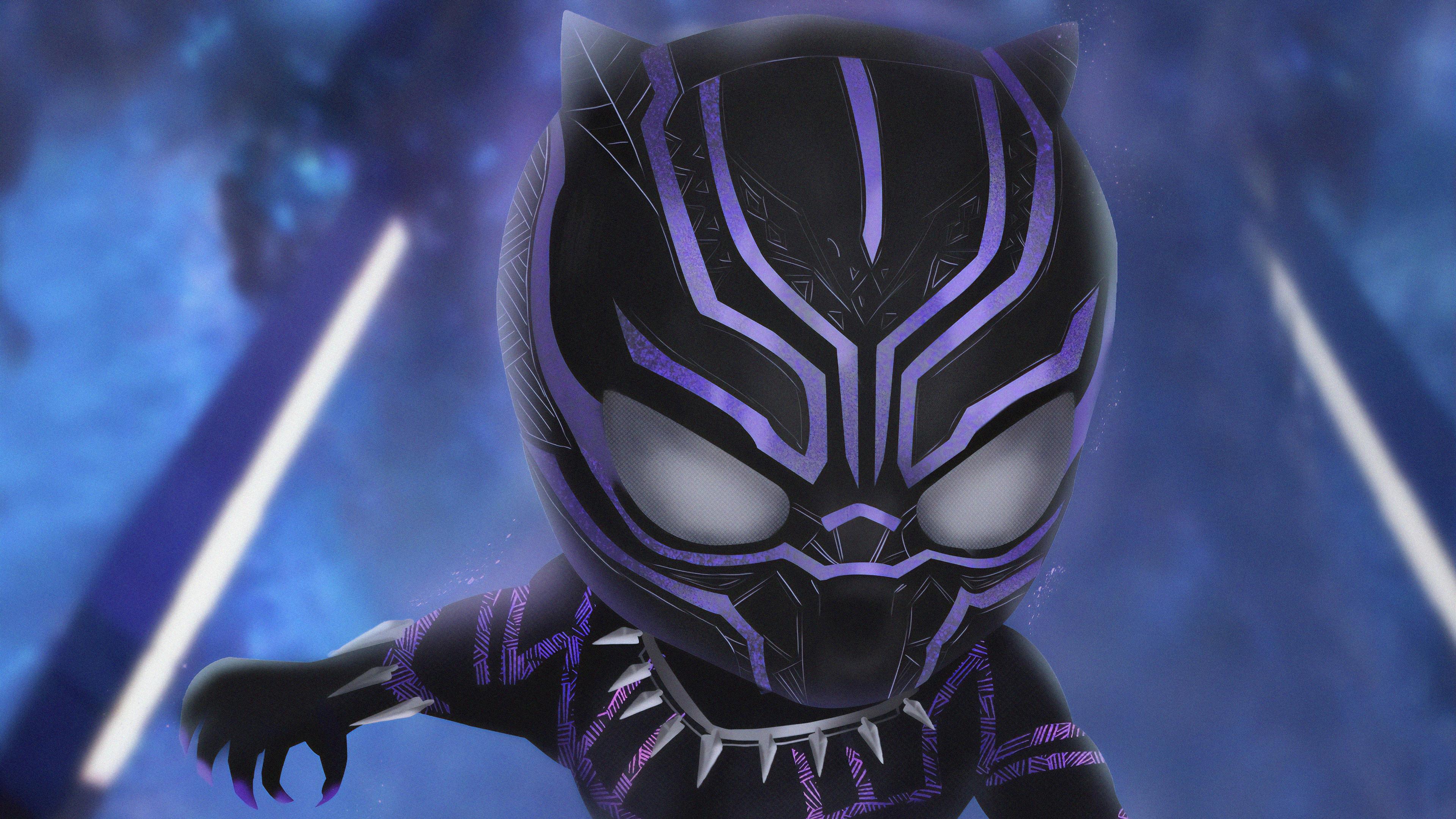 3840x2160 Wallpaper 4k Chibi Black Panther Wallpaper