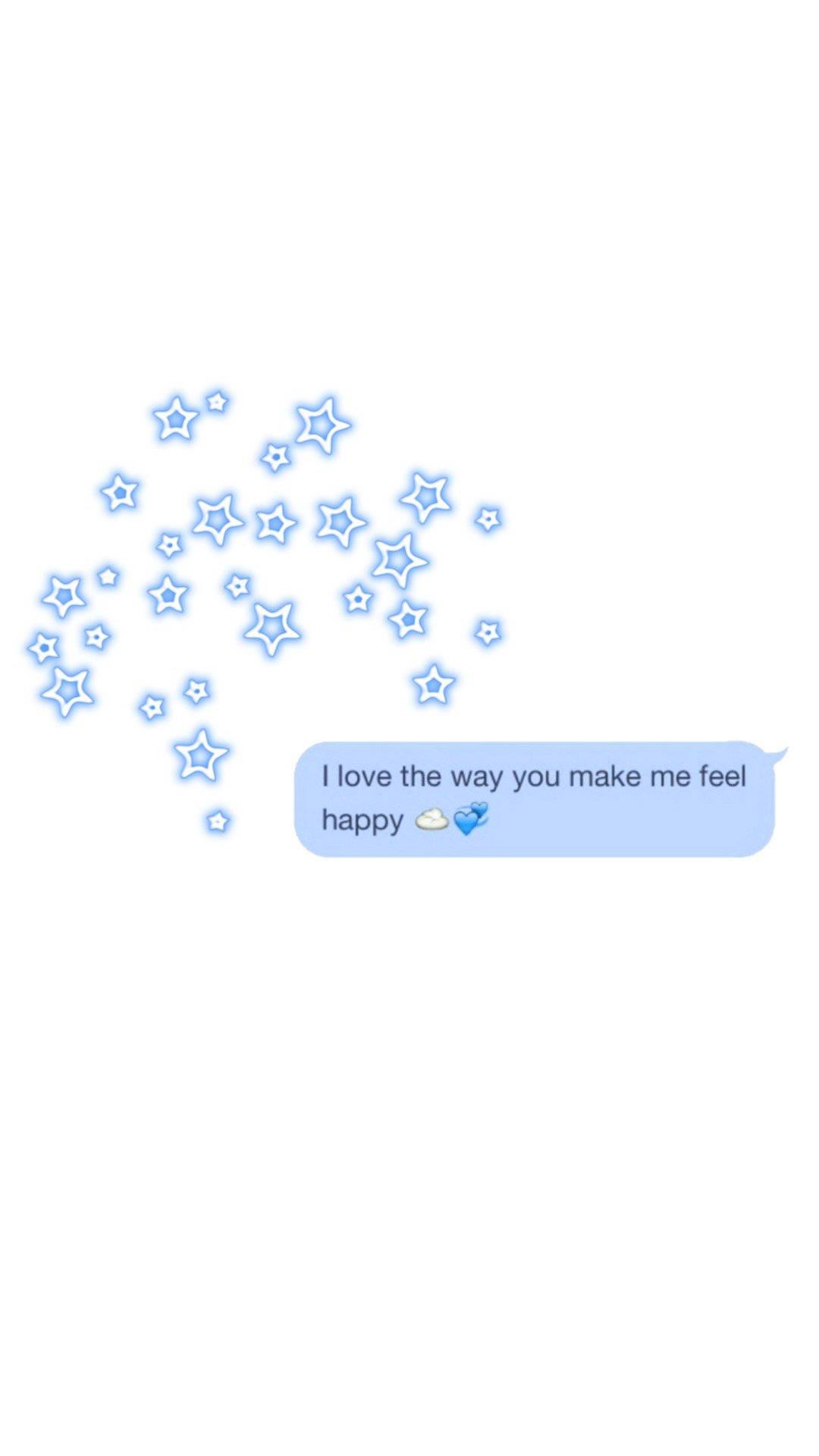 1080x1920 Download Cute Couple Matching Blue Text Message Wallpaper
