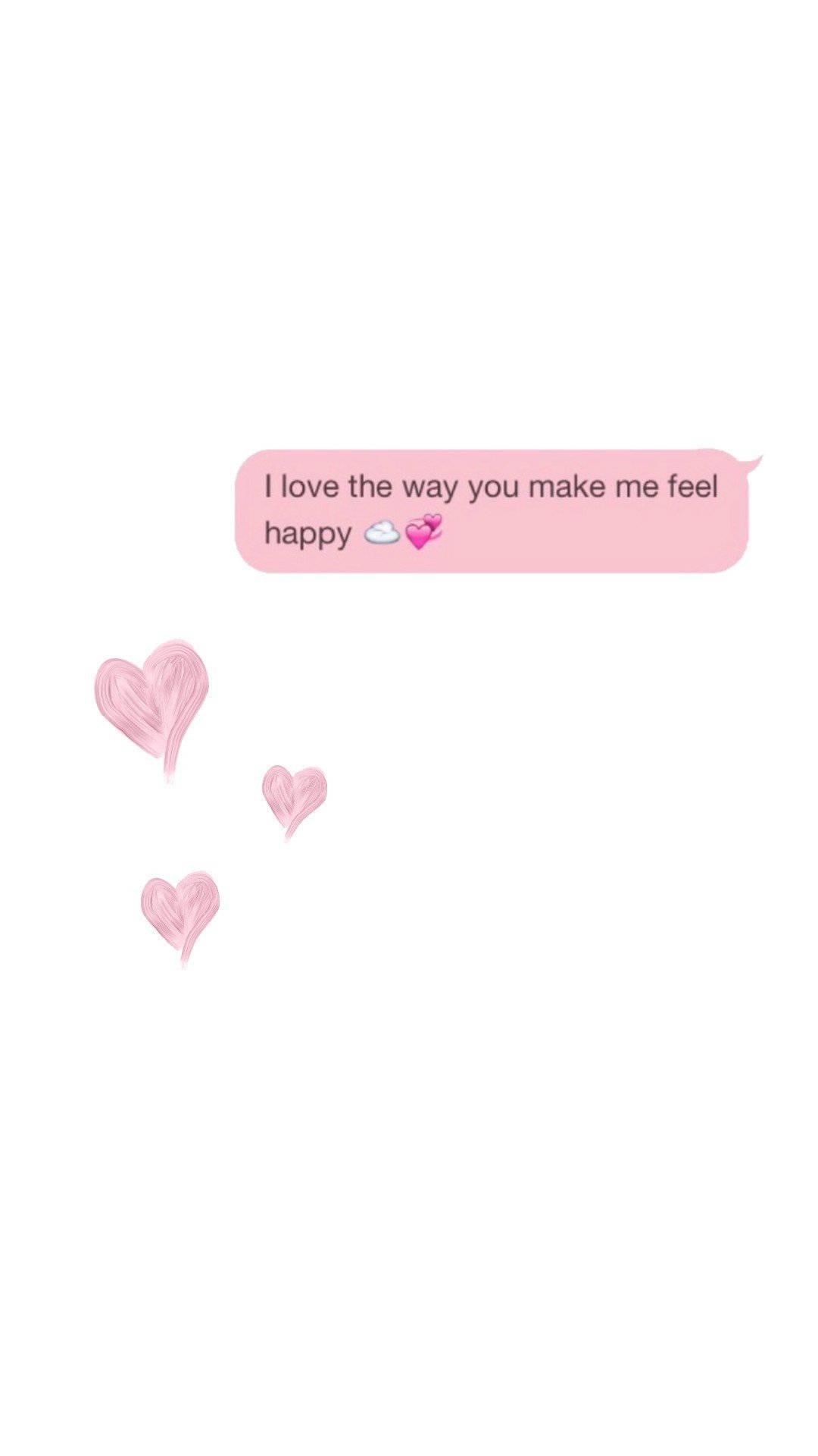 1080x1920 Download Cute Couple Matching Pink Text Message Wallpaper