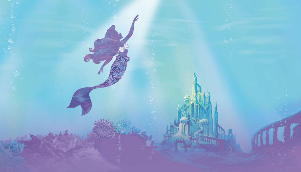 1200x686 The Little Mermaid Under The Sea Peel & Stick Wall Mural