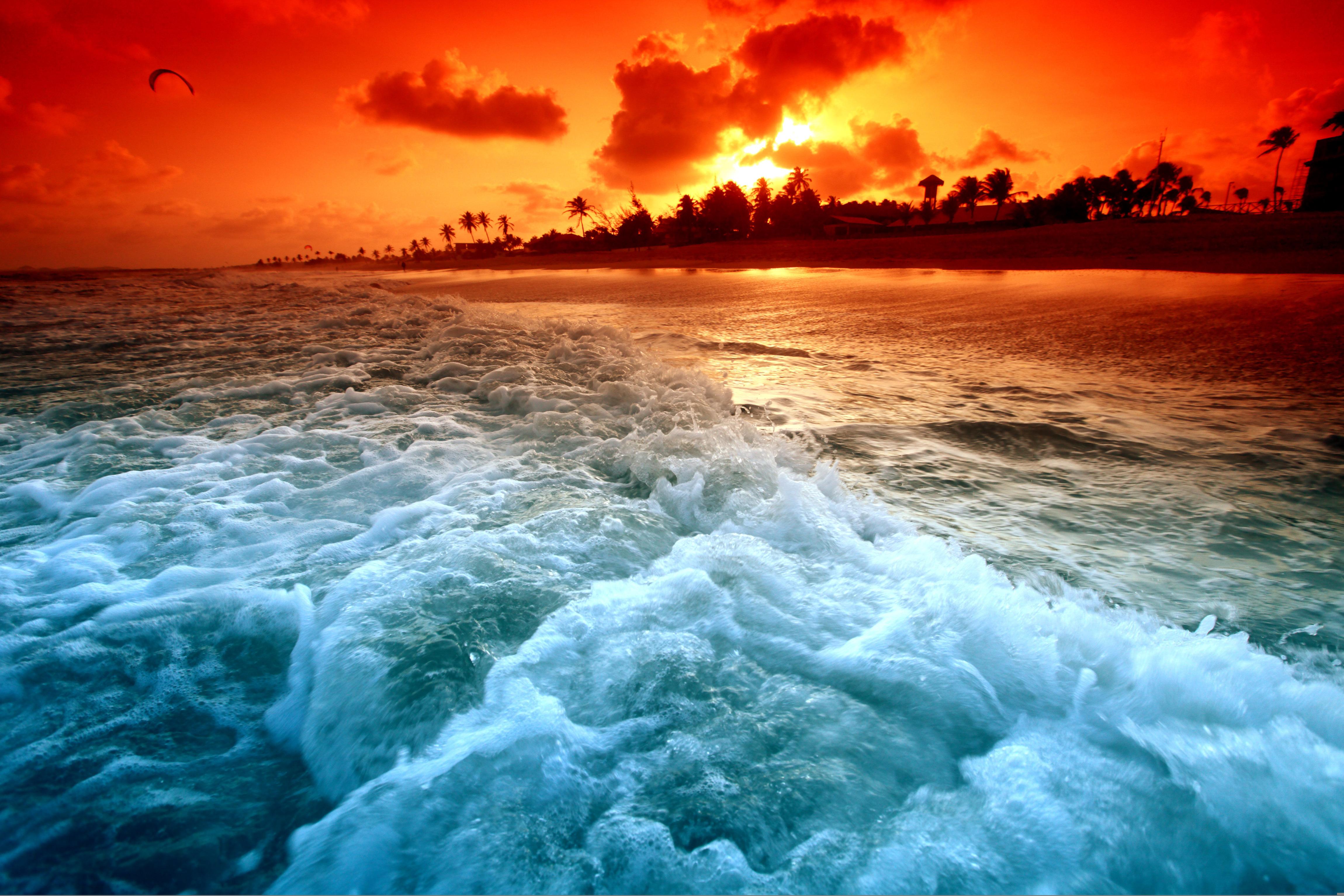 4600x3067 Sunset, 4K, Beach Gallery HD Wallpaper